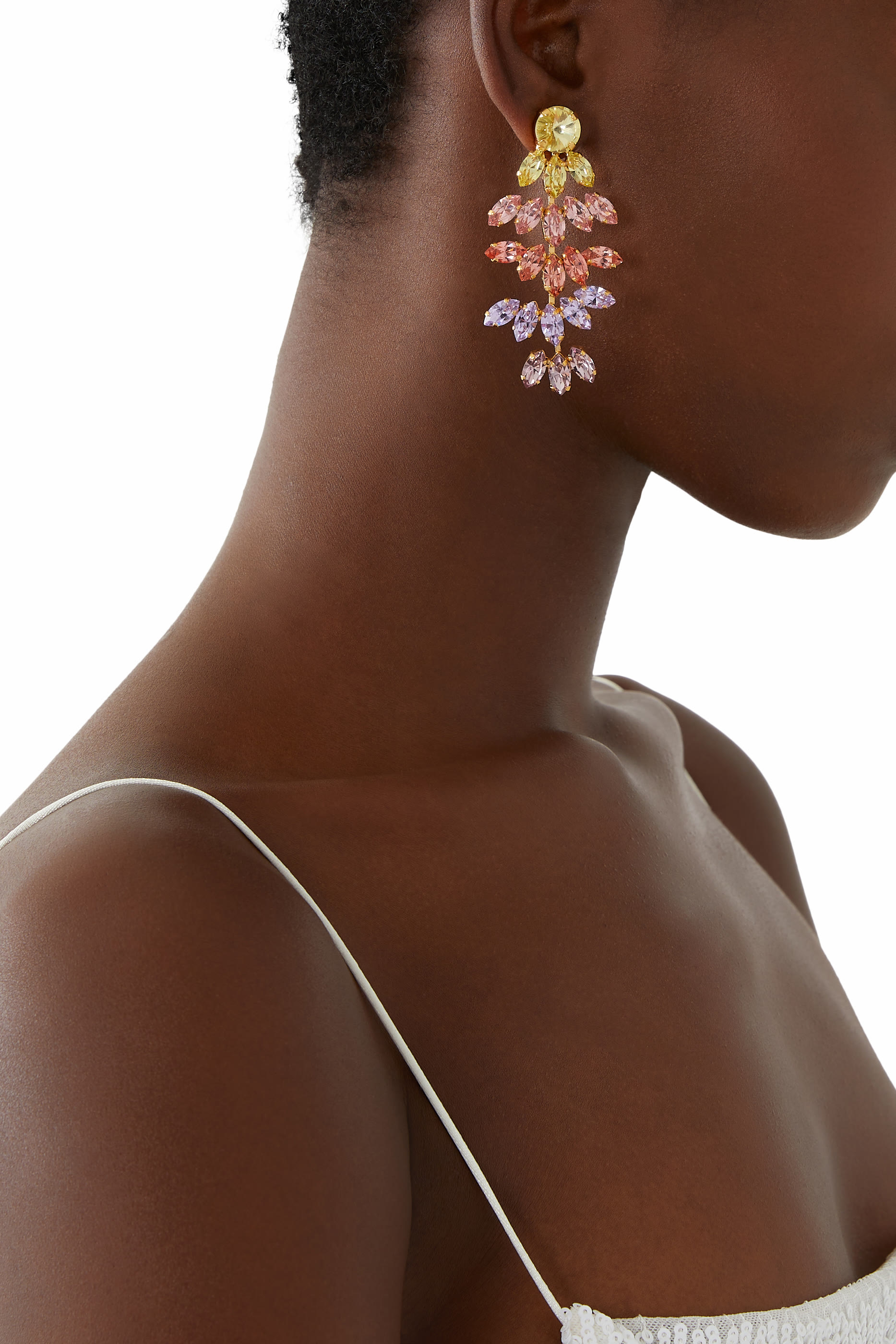 Mini Bonnie Earrings, 18k Gold Plating & Crystals