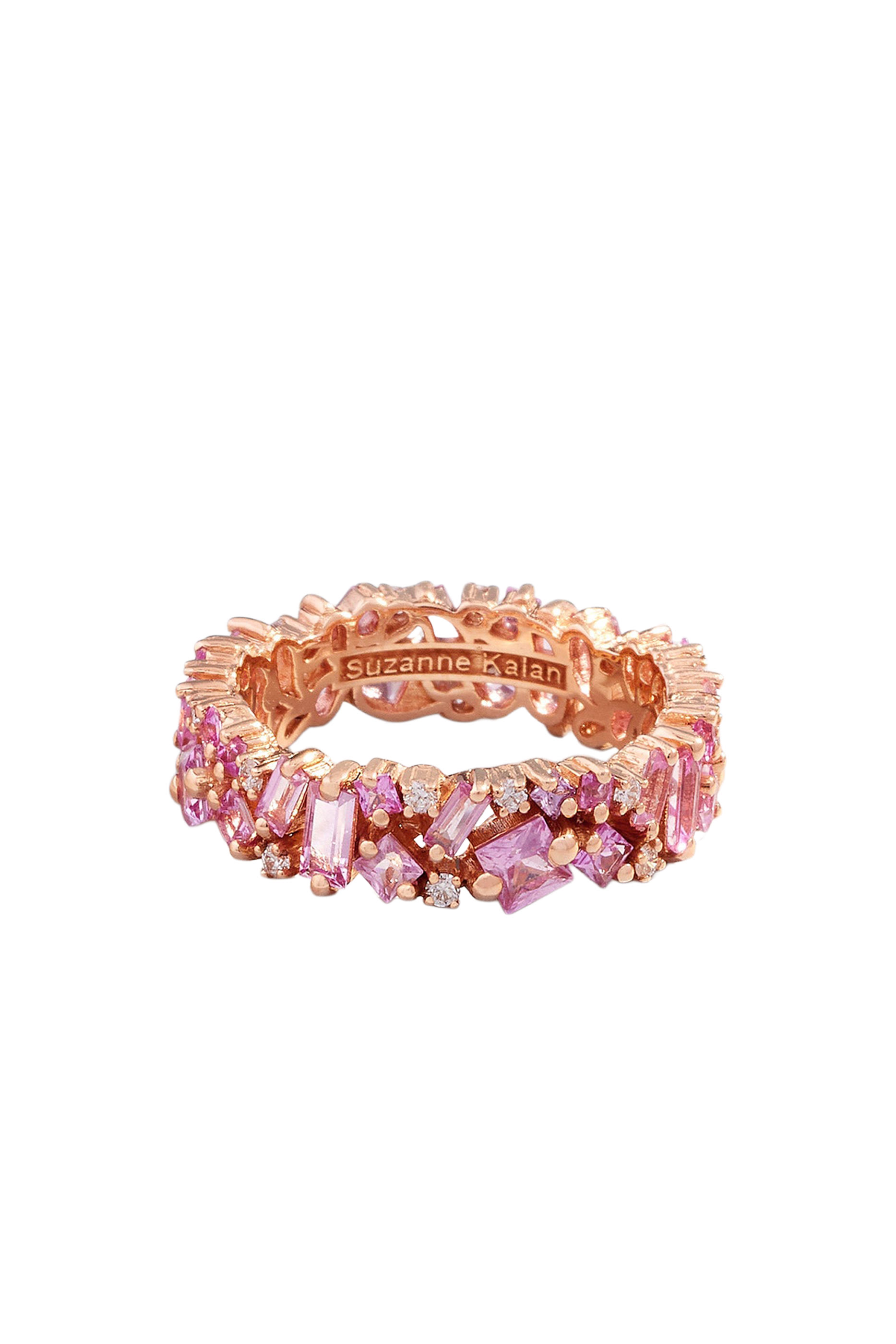 Frenzy Eternity Band, 18K Rose Gold with Pink Sapphires & Diamonds