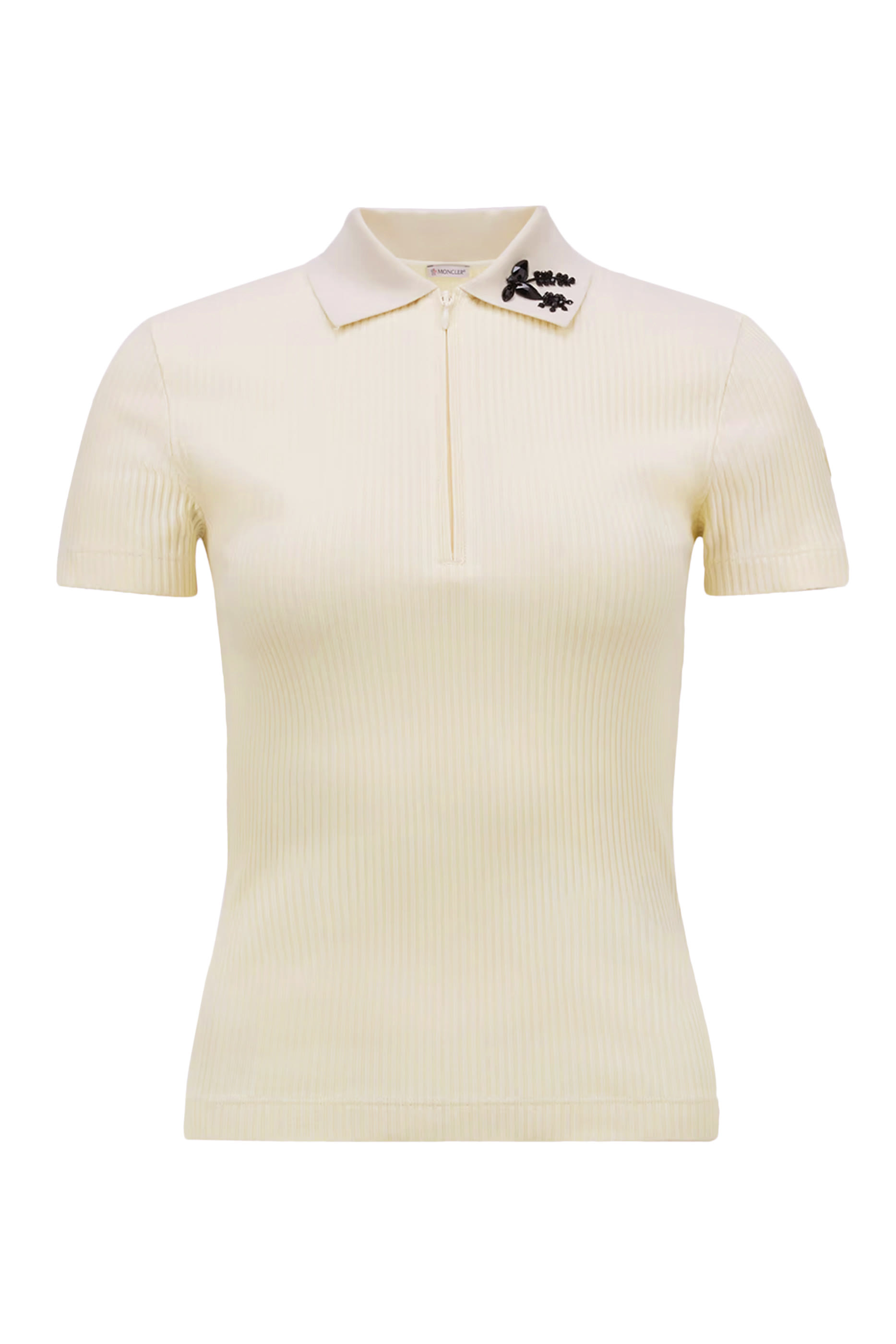 Hand-Beaded Cotton Polo Shirt