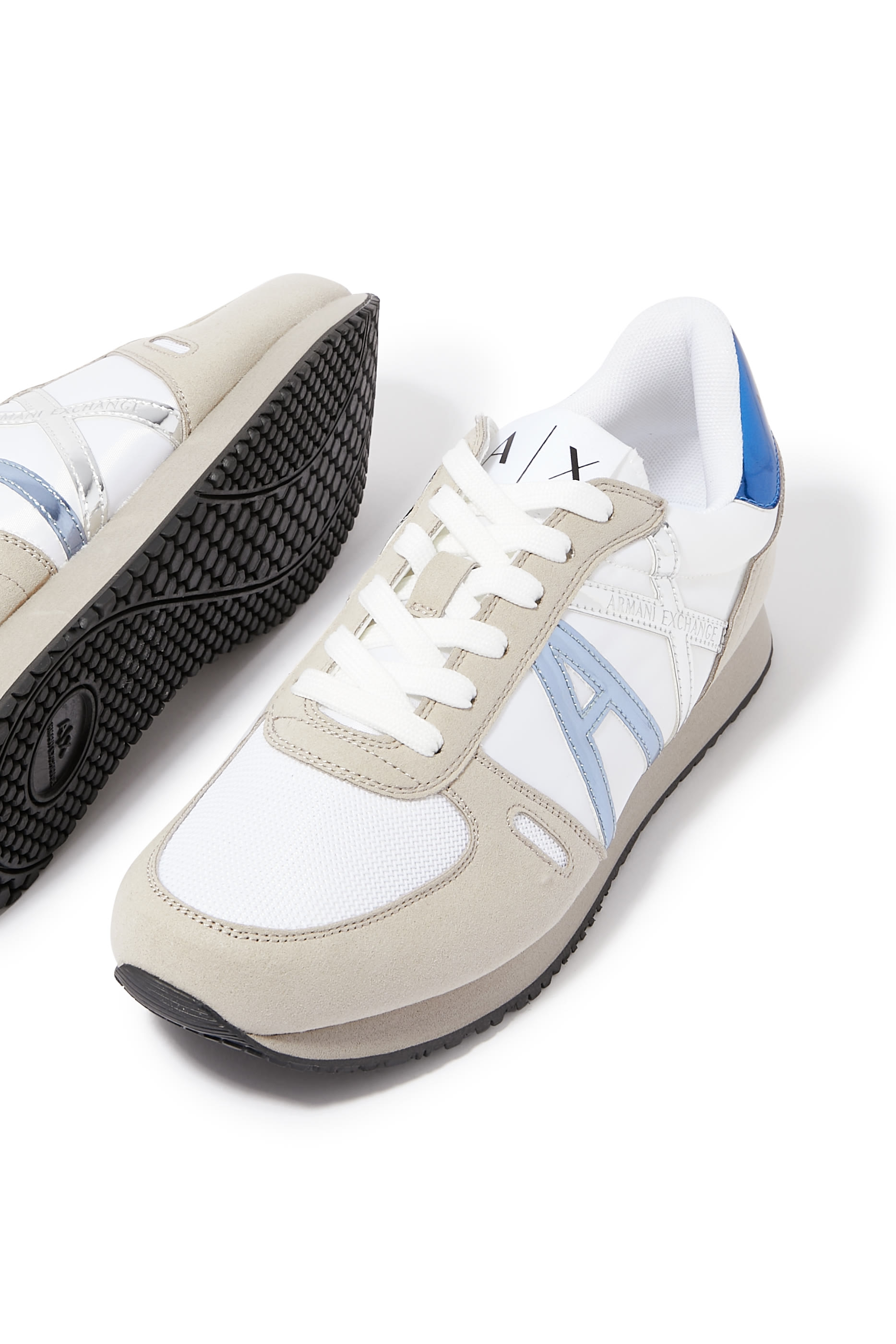 Logo Microfiber Sneakers