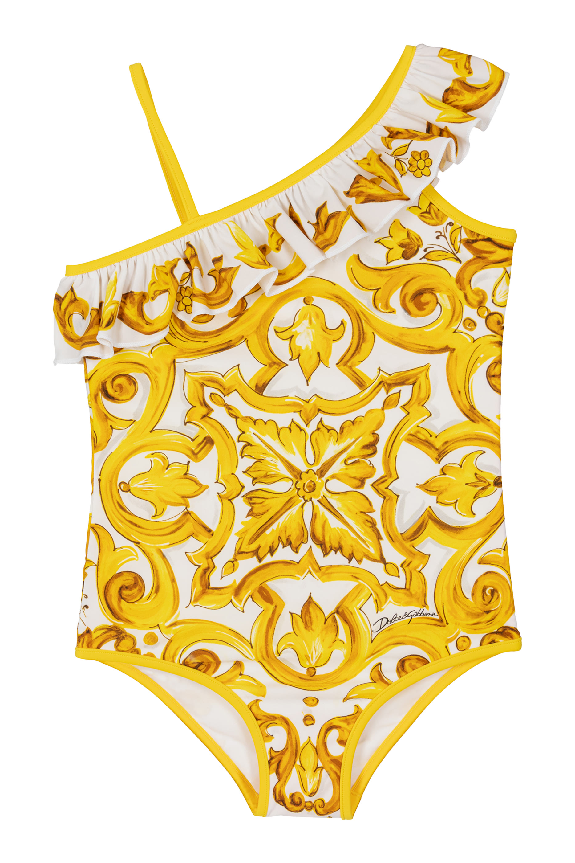 Kids One Piece Swimsuit in Majolica Print