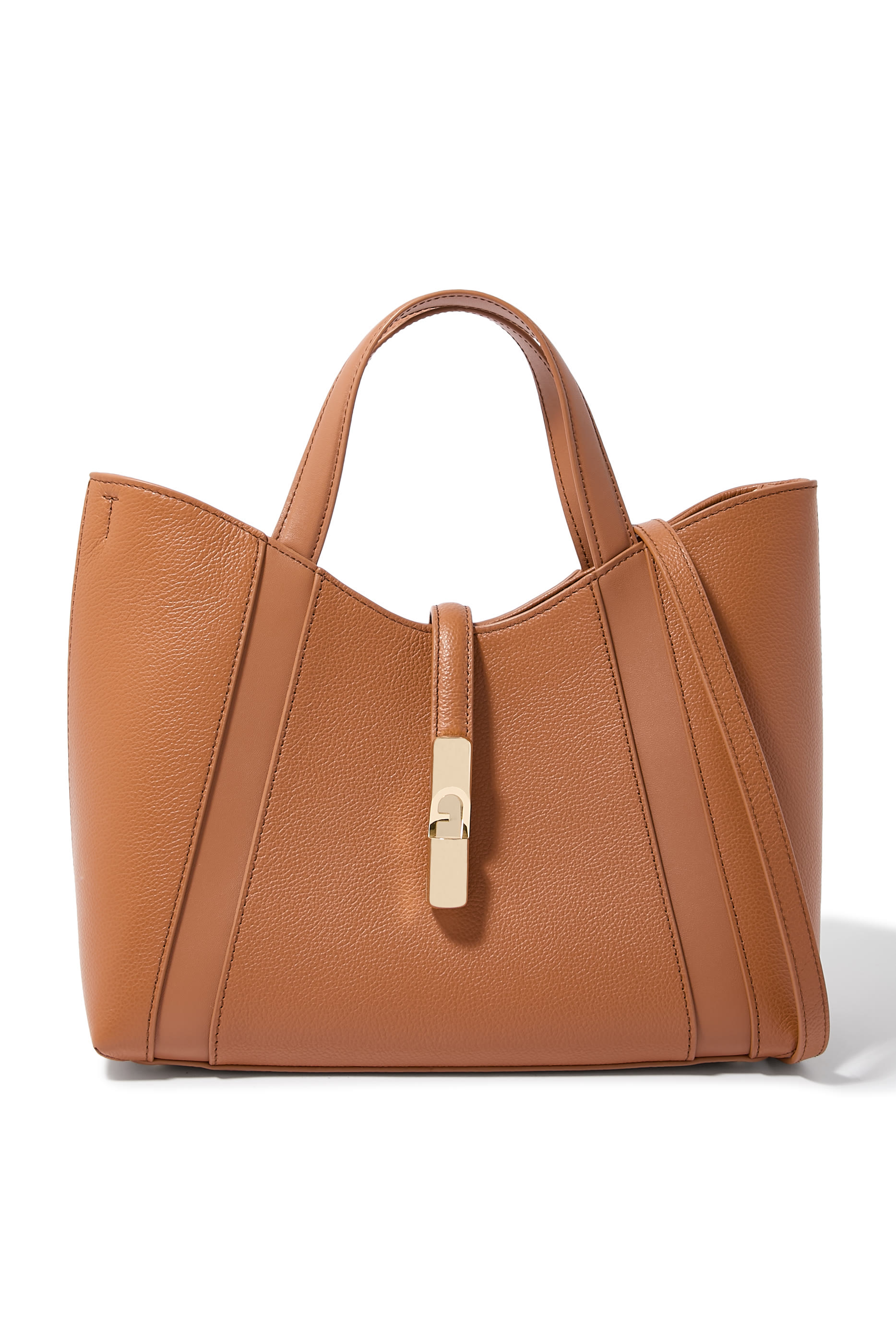 Goccia S Grained Leather Handbag