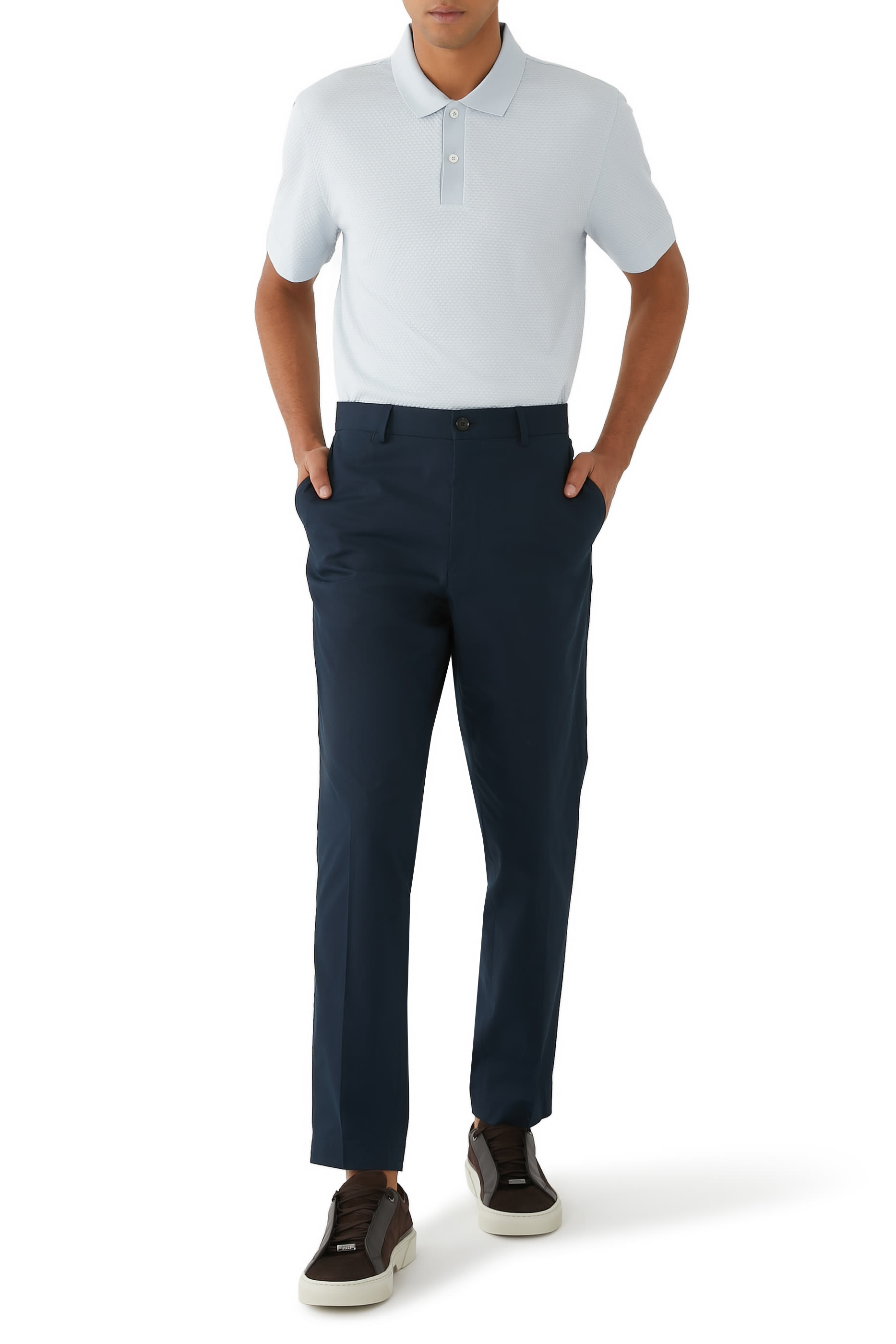 Polo Shirt with Bubble Structure