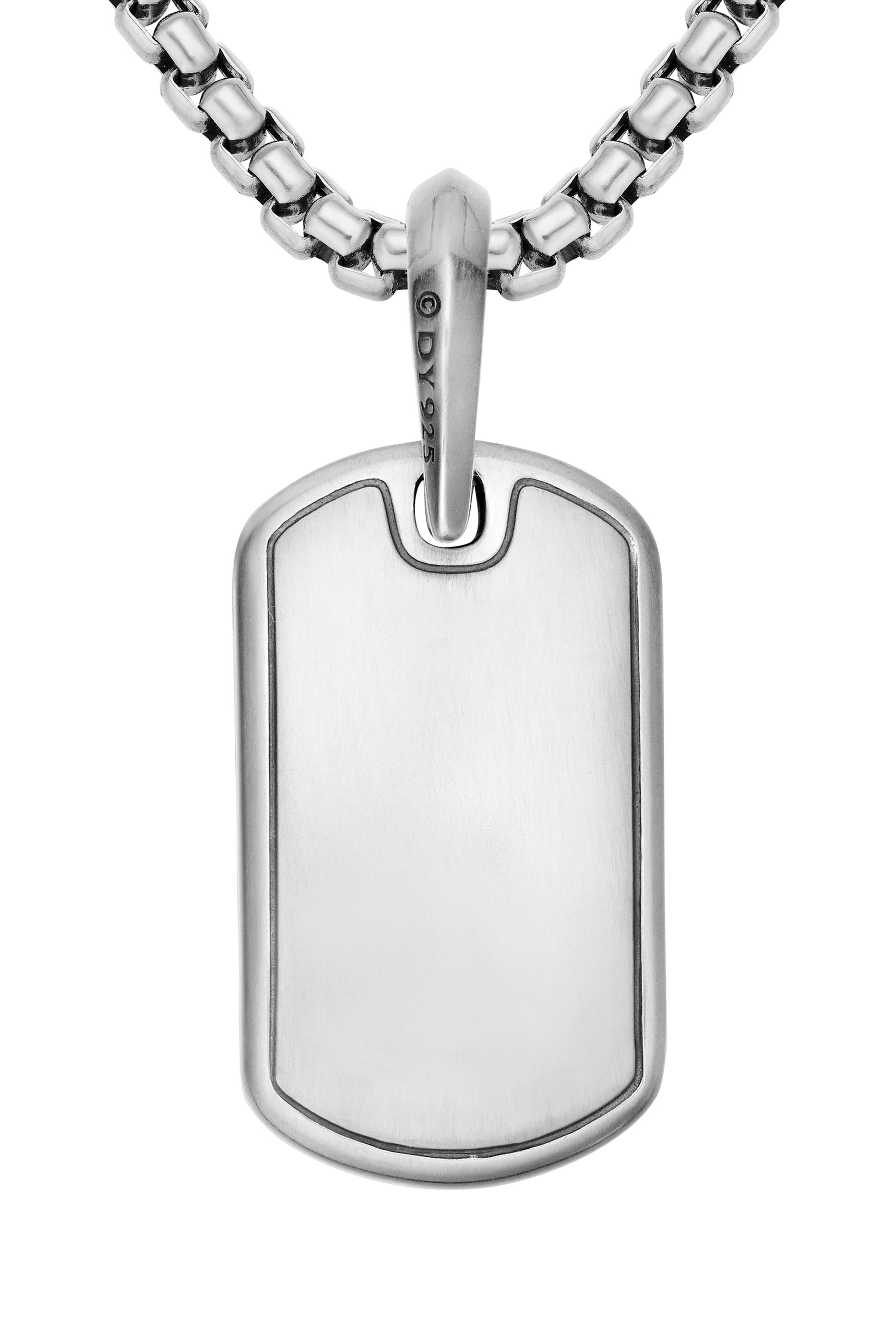 Sculpted Cable Tag, Sterling Silver