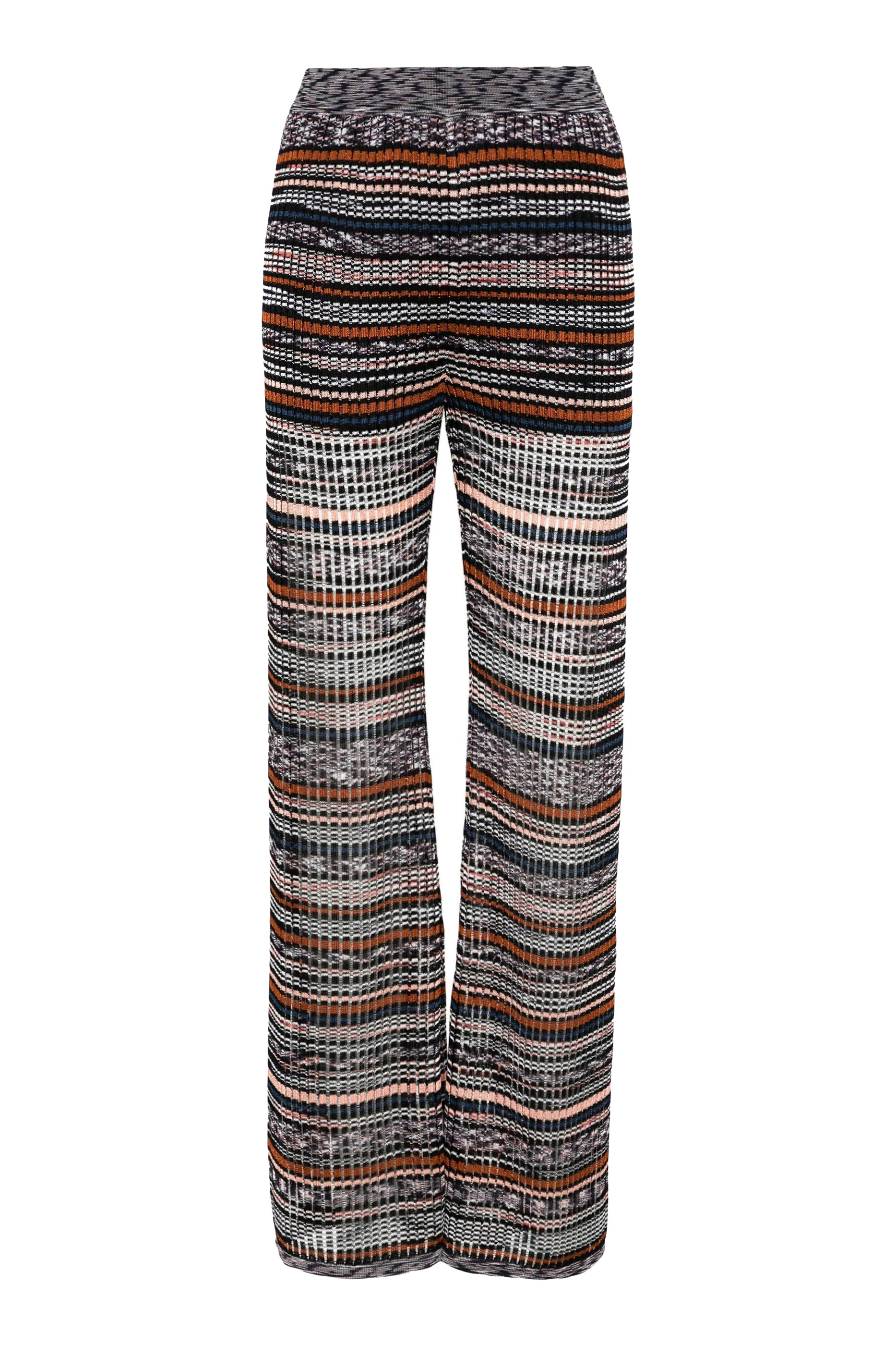 Space Rib Knit Flare Pants