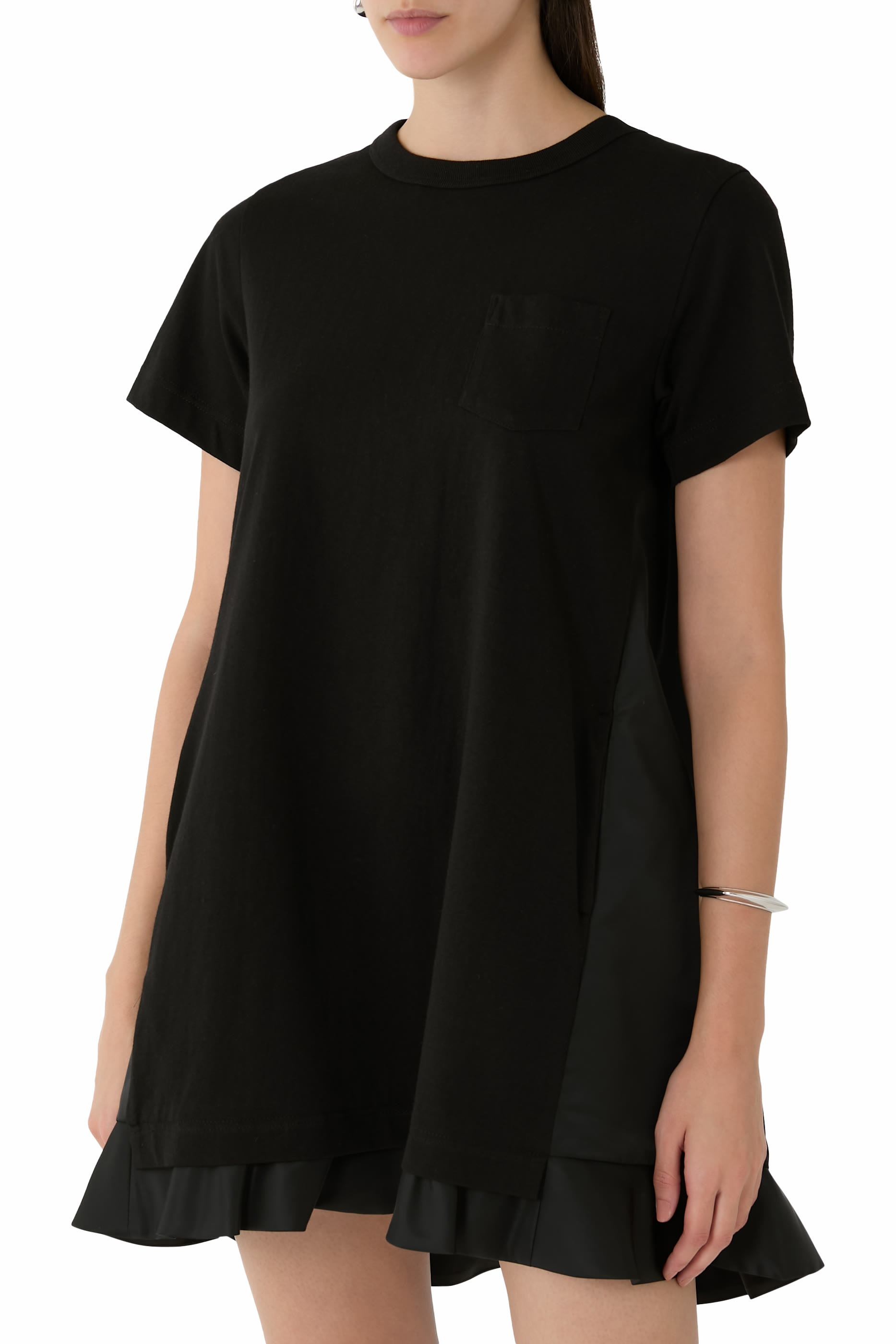 Ruffled Cotton Minidress