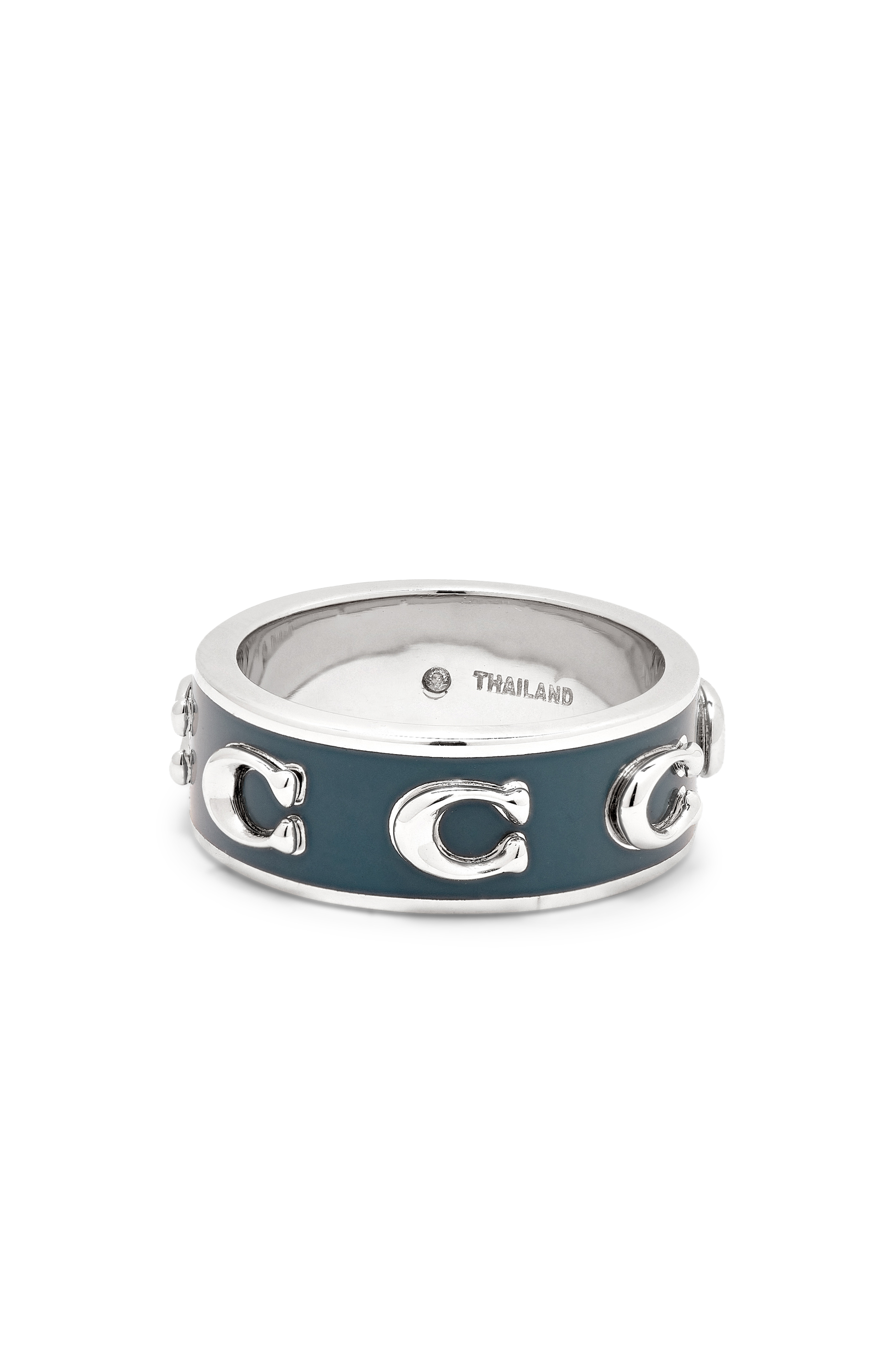 Signature C Enamel Band Ring