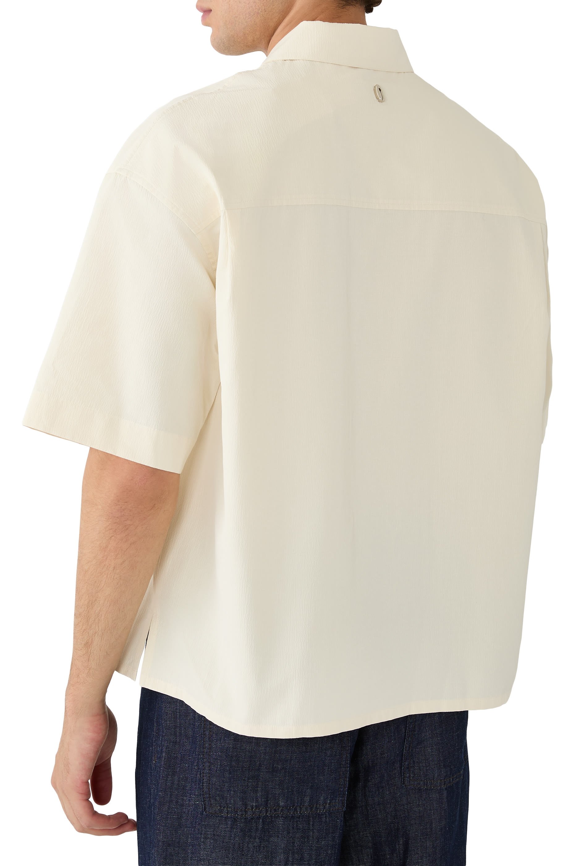 Open Collar Short Sleeve Shirt 