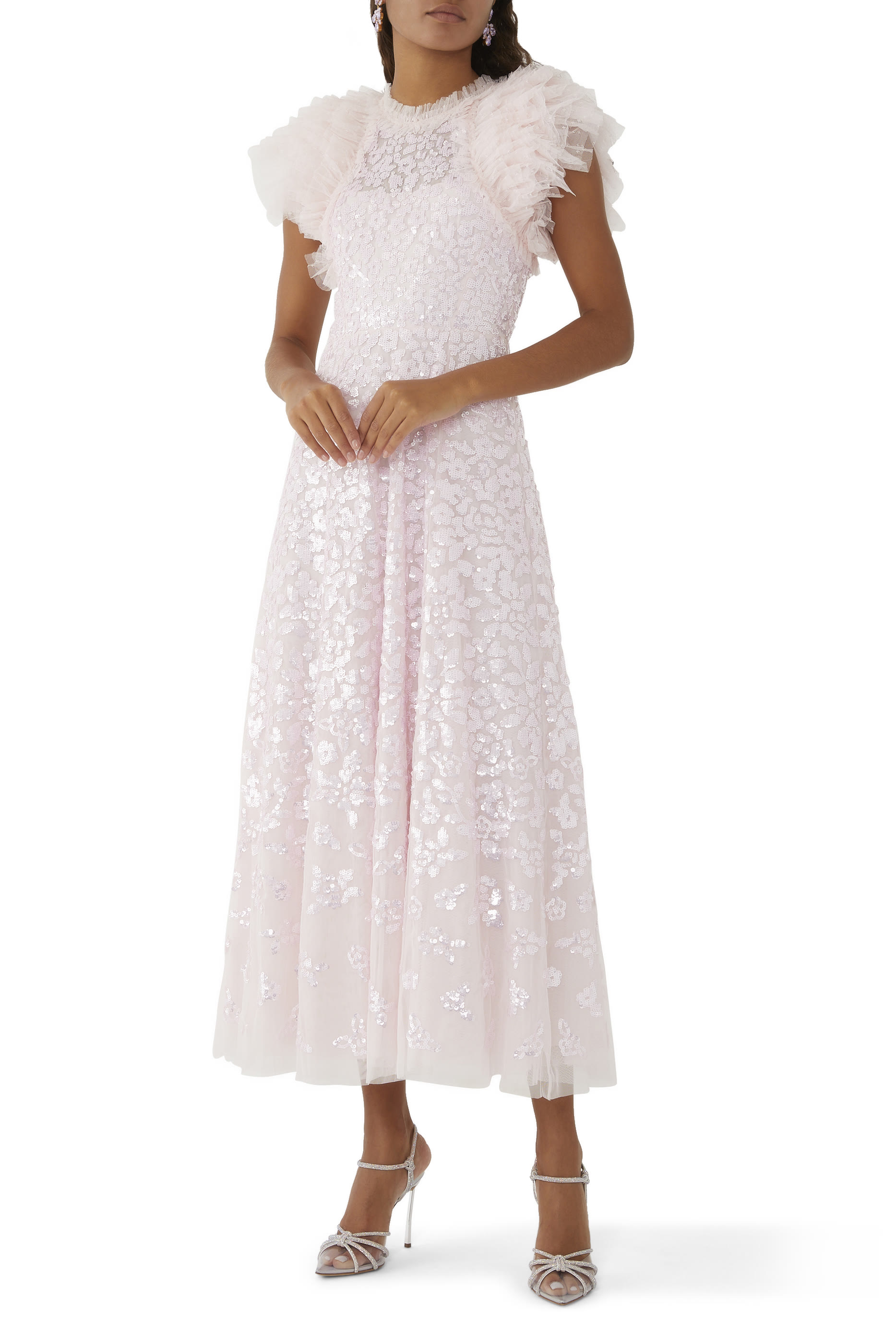 Sequin Rose Gloss Ankle Gown