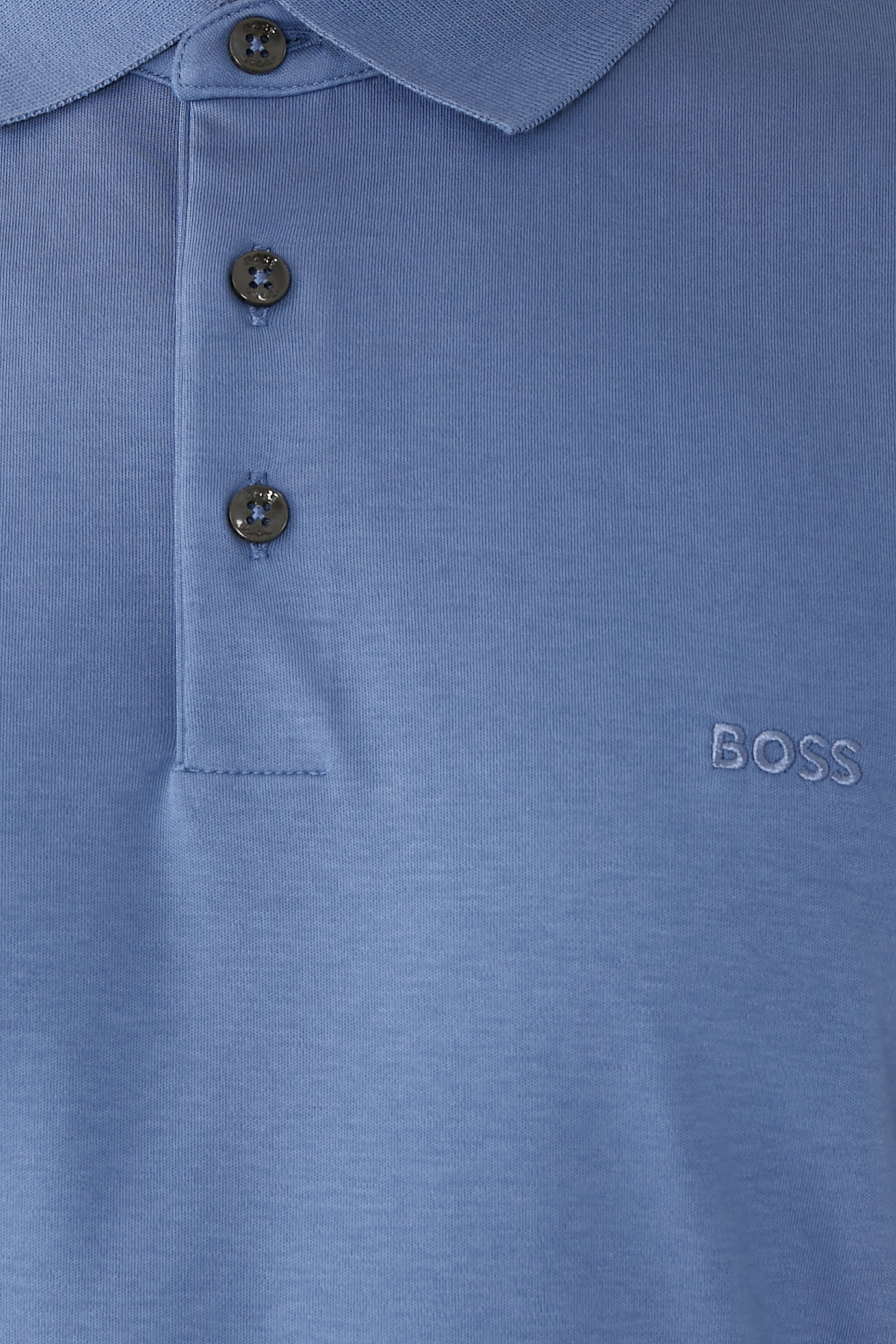 Embroidered Logo Long Sleeve Polo Shirt