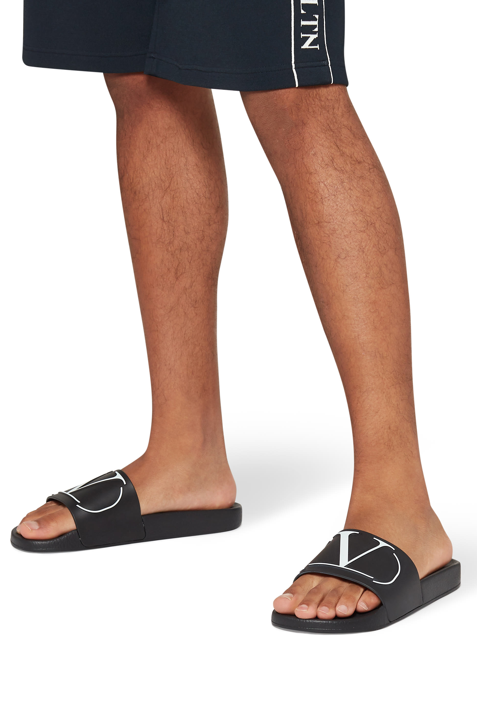 Valentino Garavani V-logo Rubber Slides