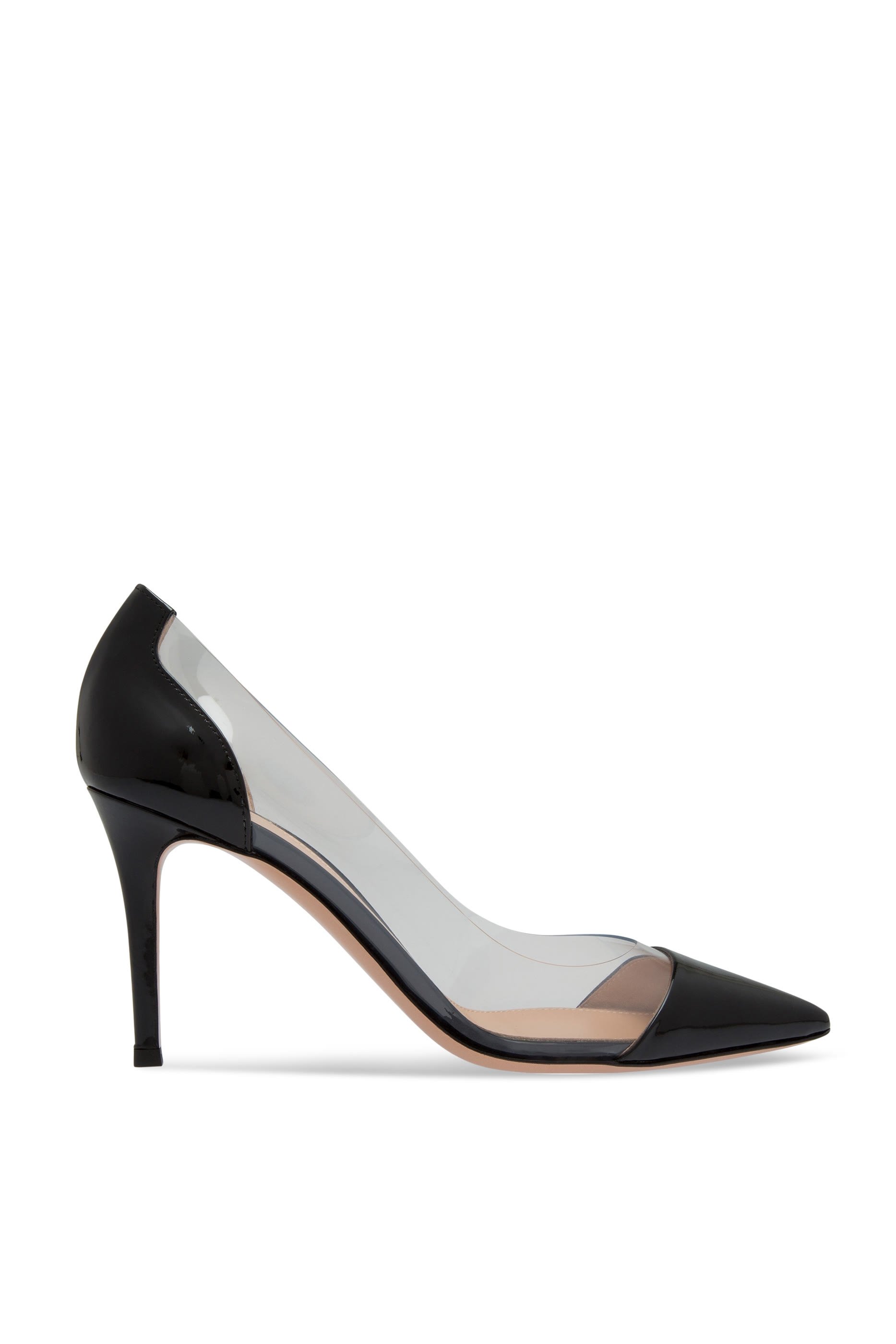 70 Patent-Leather Plexi Pumps