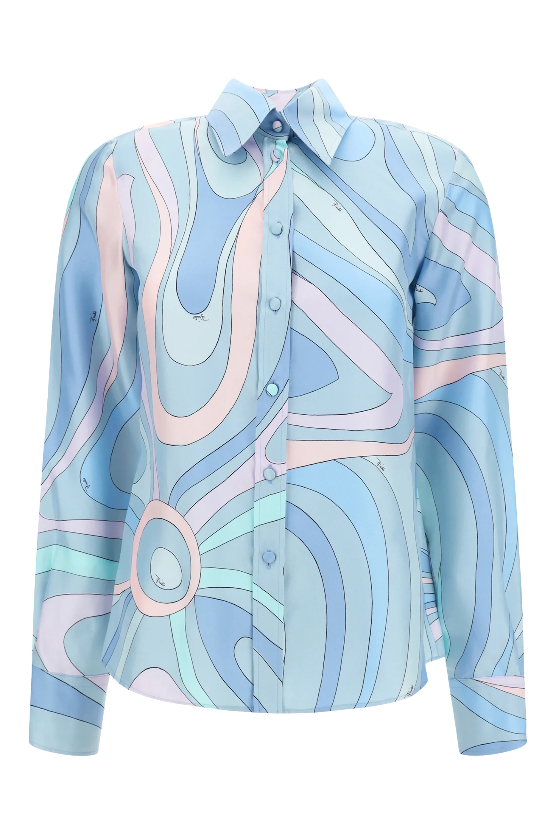 Marmo-Print Silk-Twill Shirt