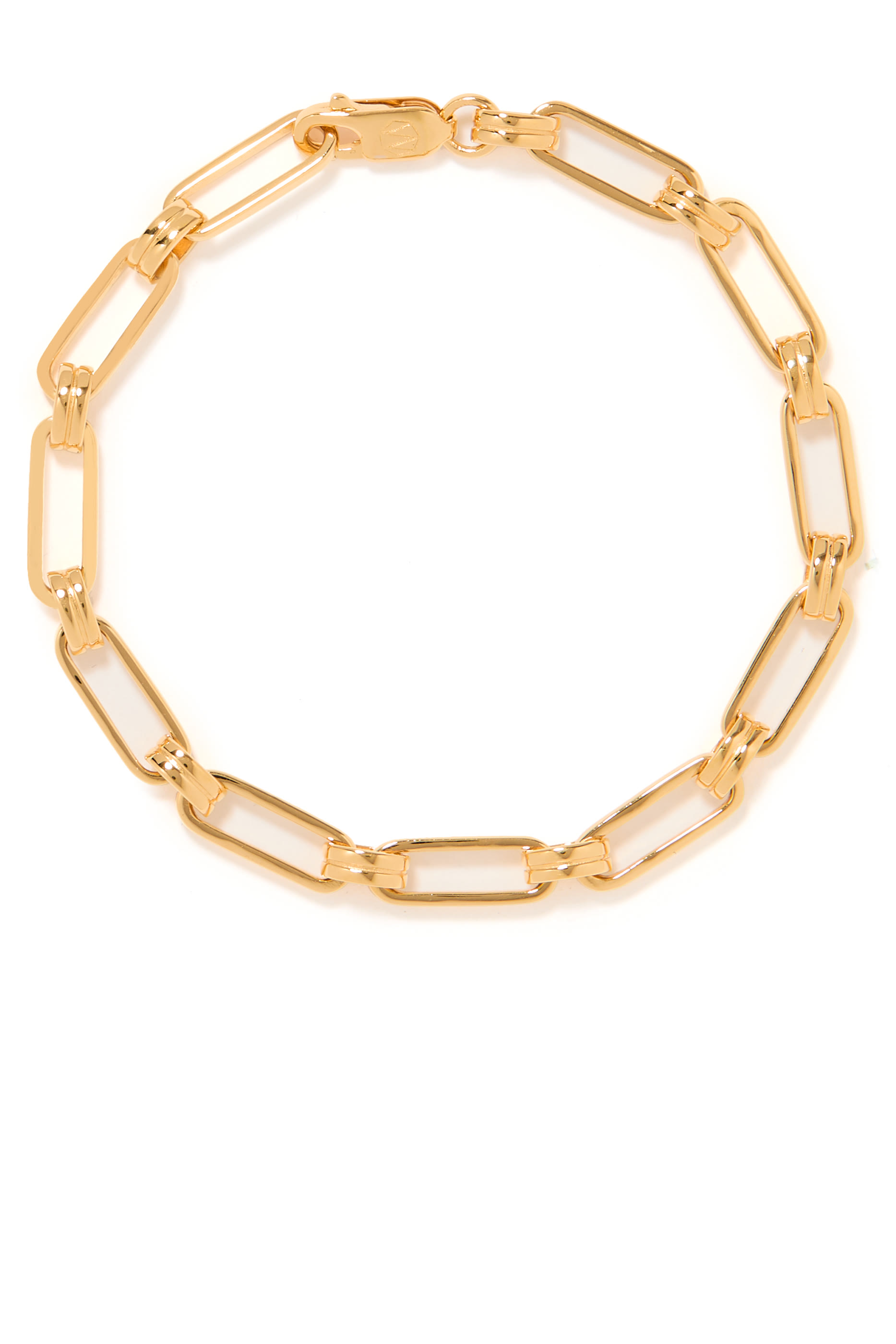 Aegis Chain Bracelet, 18k Gold-Plated Brass