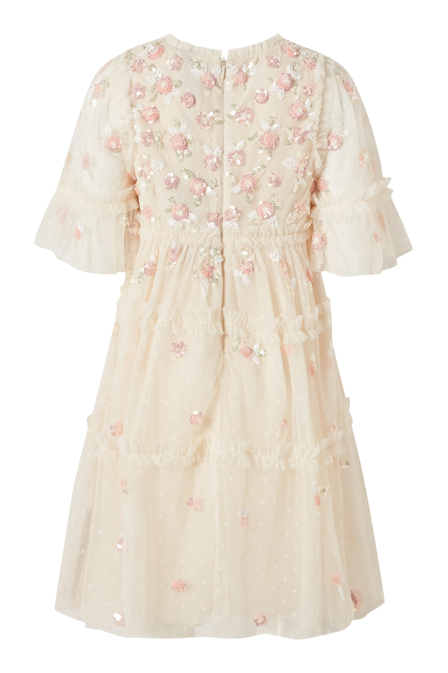 Kids Shimmer Ditsy Short Sleeves Dress