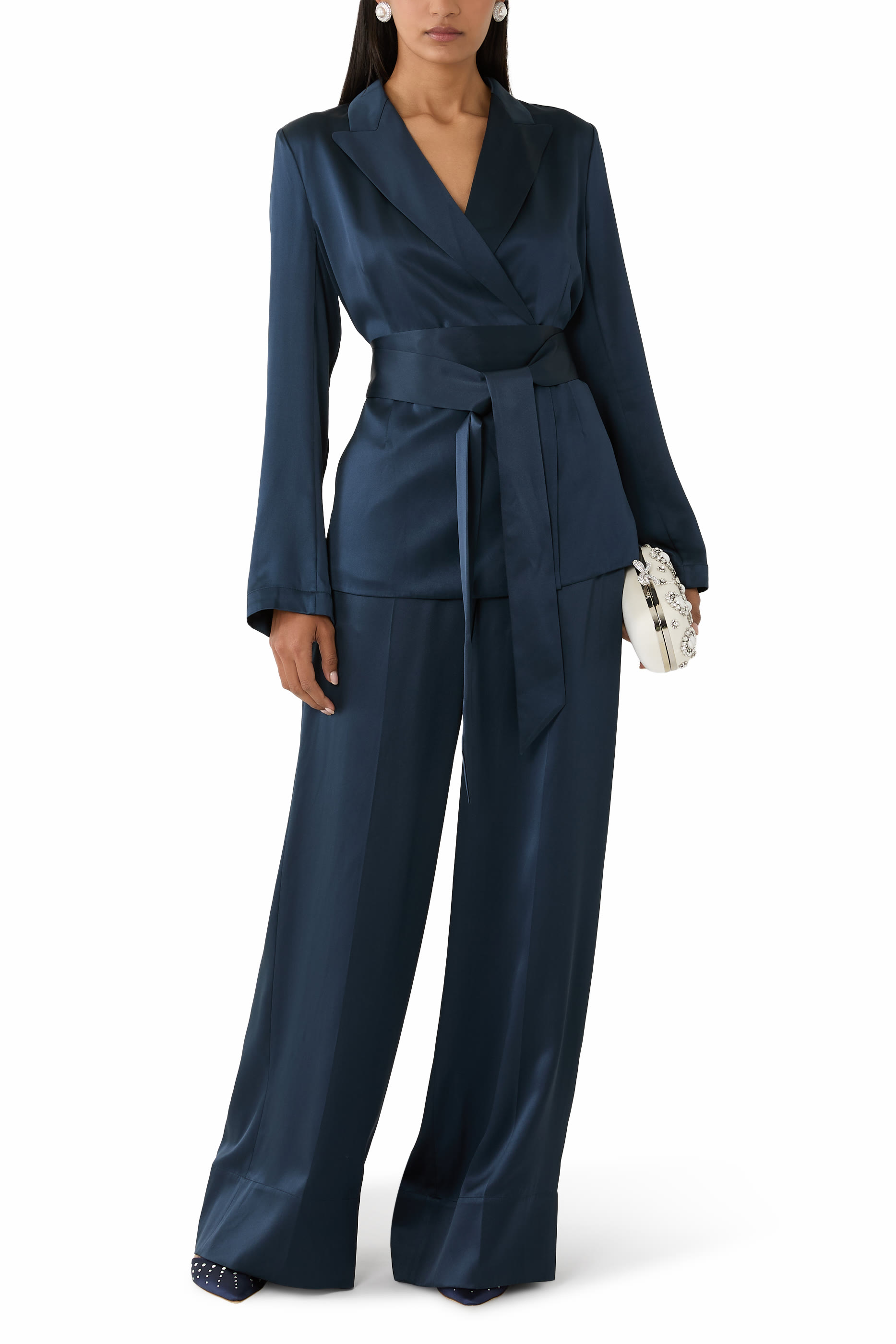 Dijon Silk Satin Trousers 