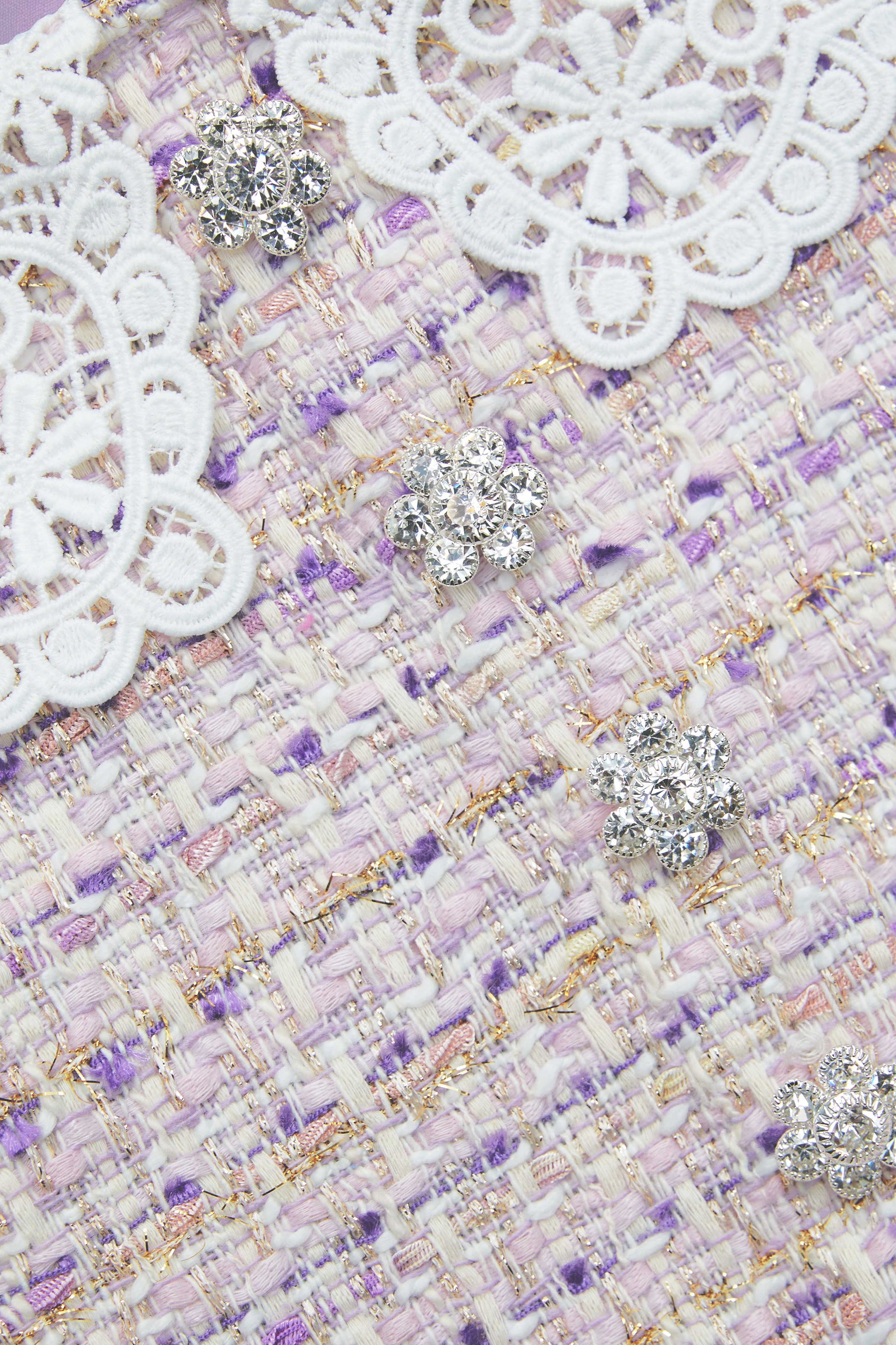 Kids Boucle Lace Dress