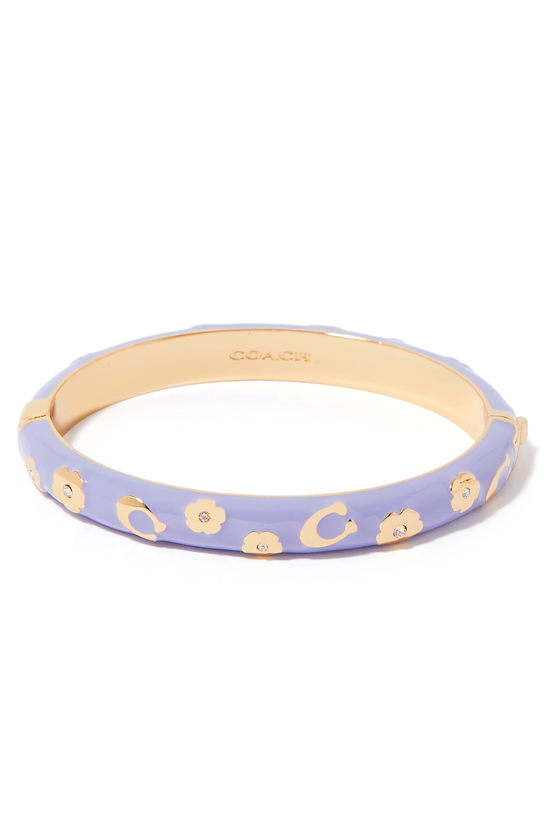 Enamel Floral Bangle Bracelet
