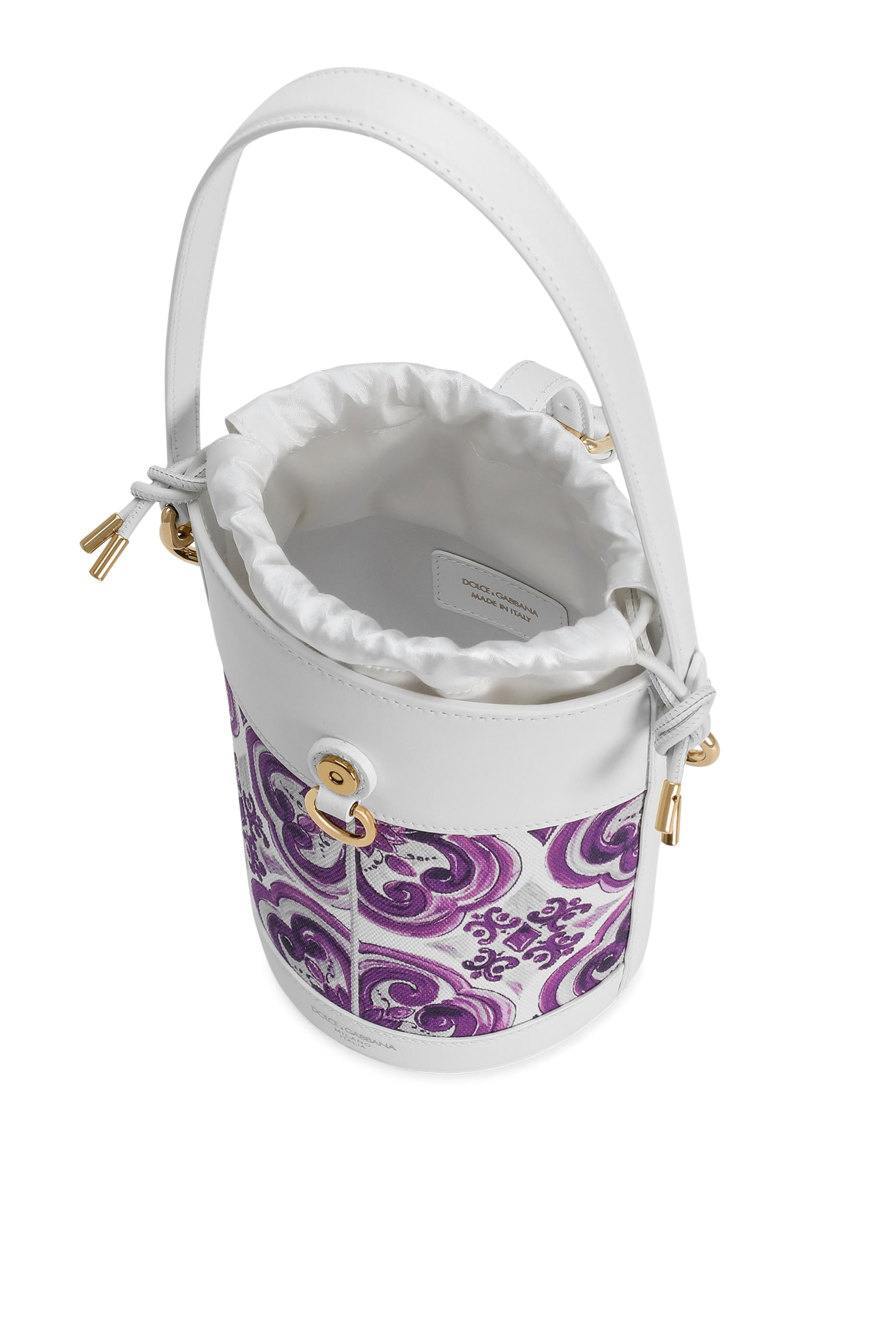 Majolica-Printed Bucket Bag