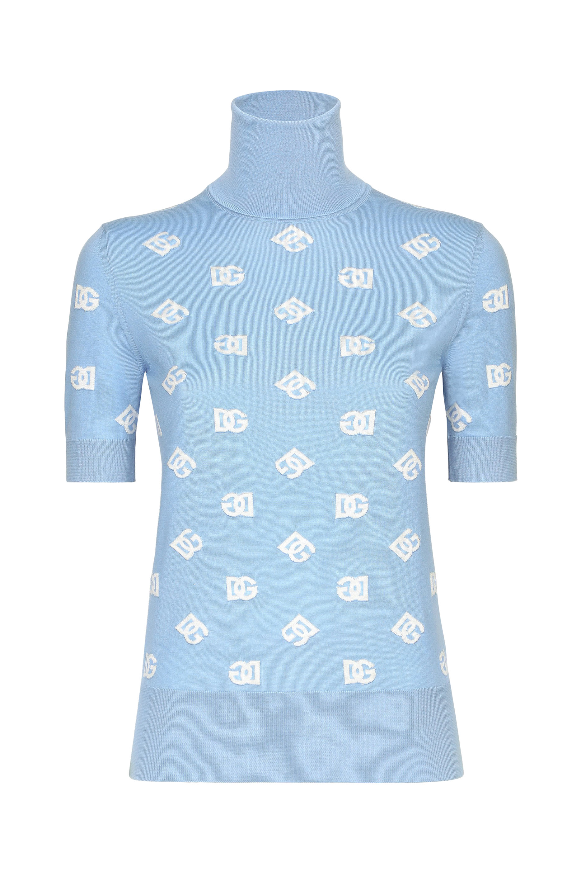 Wool and Silk Jacquard Sweater