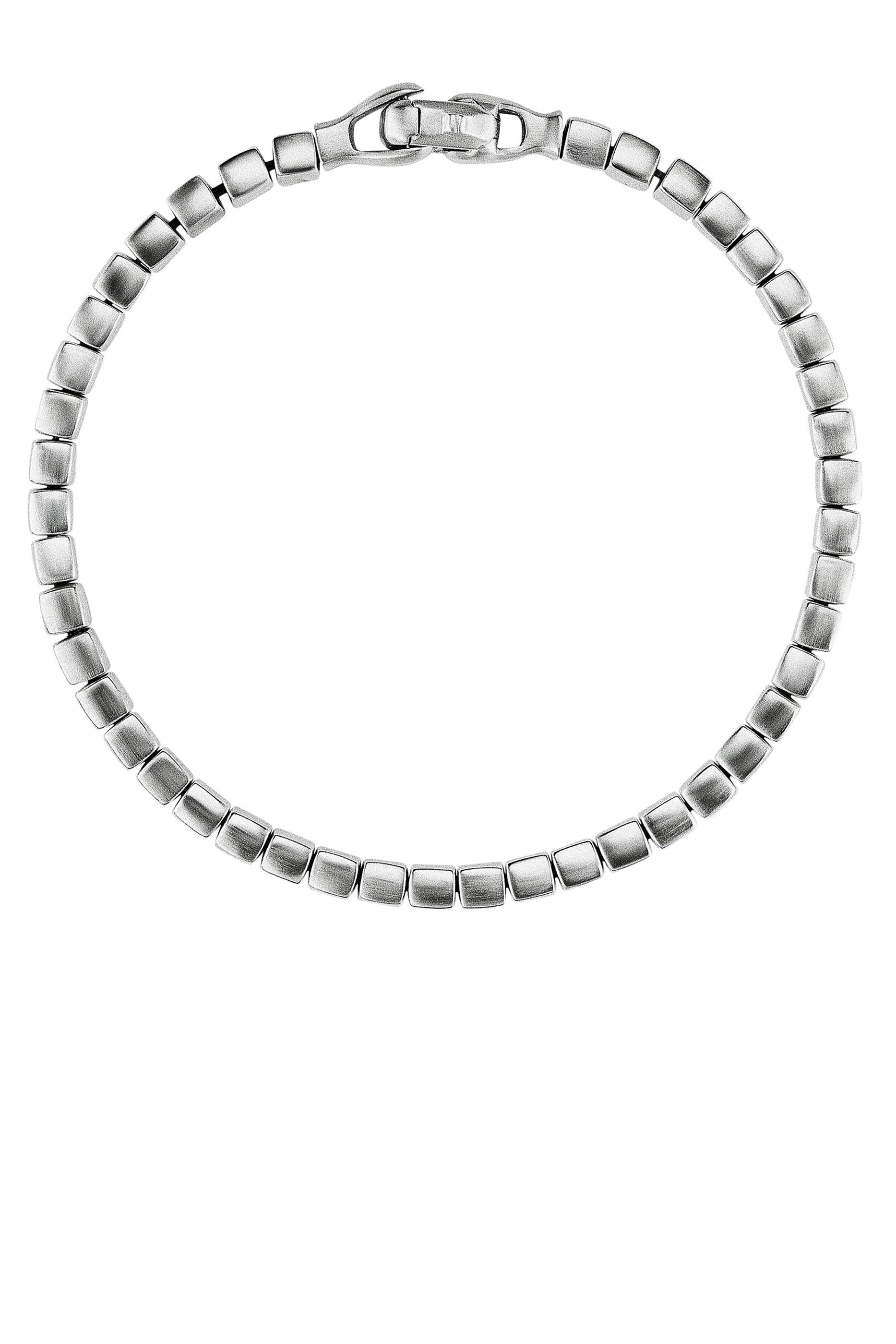 Spiritual Beads Cushion Bracelet, Sterling Silver