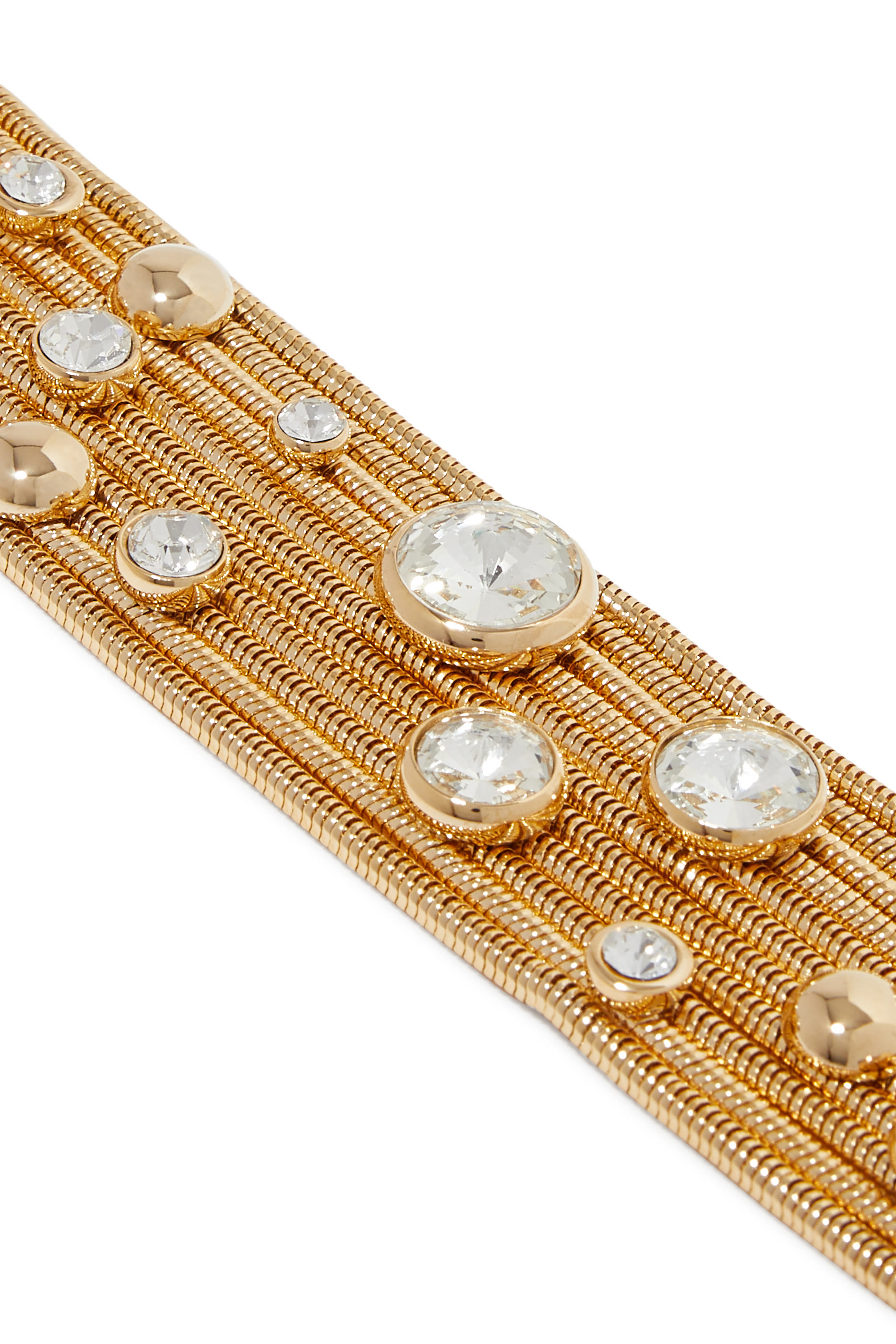 Multi Chains Choker with Round Crystals