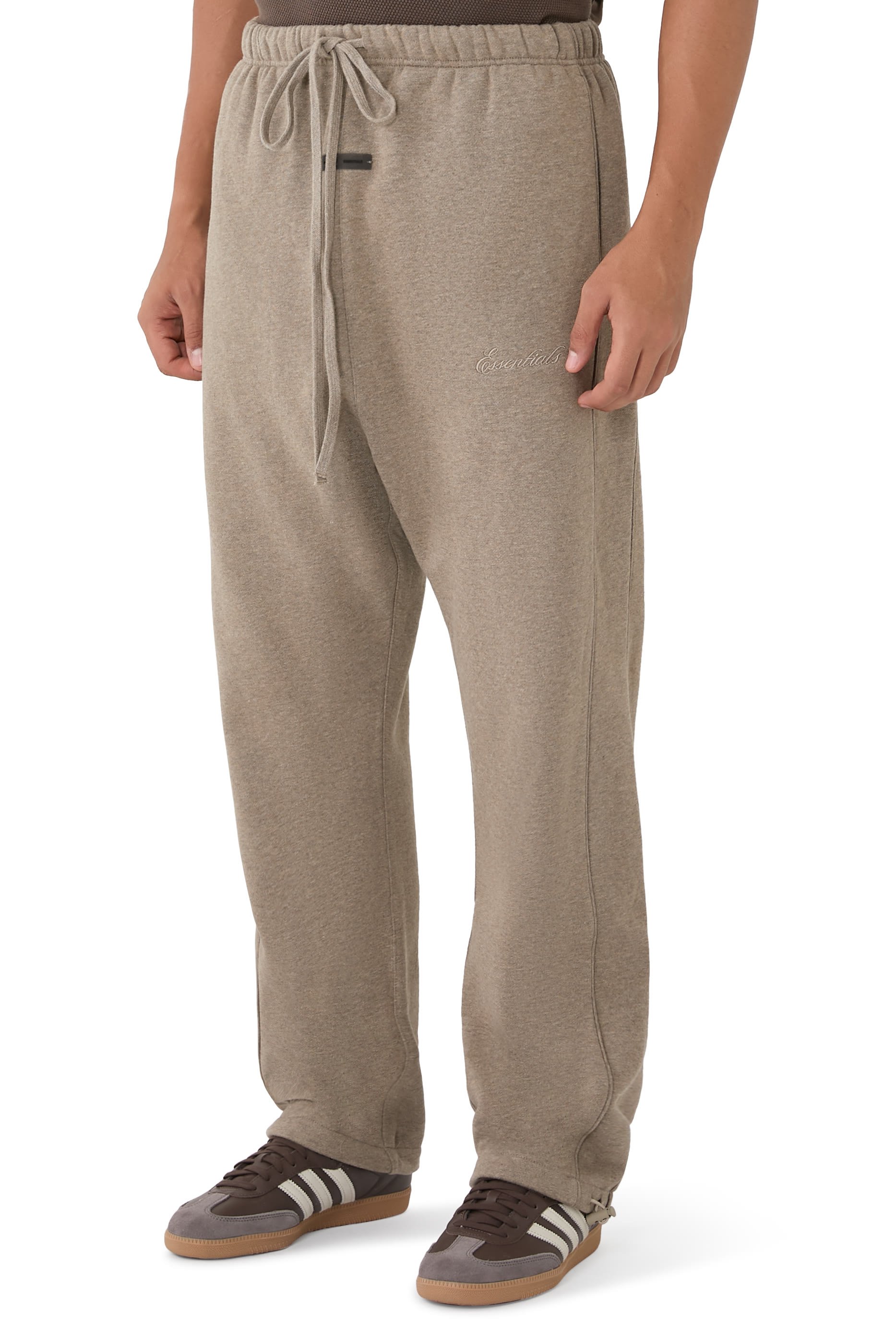 Relaxed Fleece Sweatpants with Piping