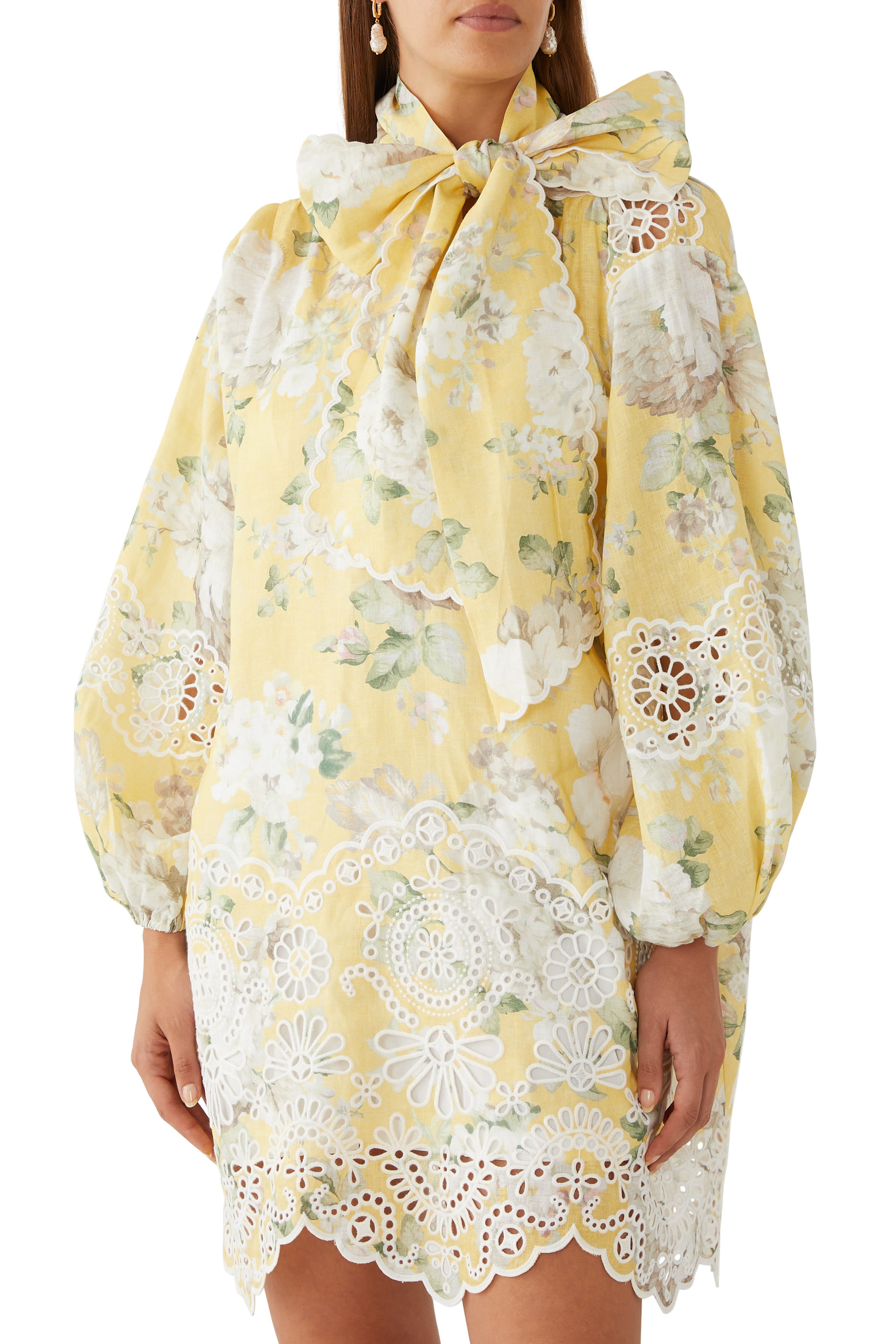 Acacia Broderie Tie Mini Dress