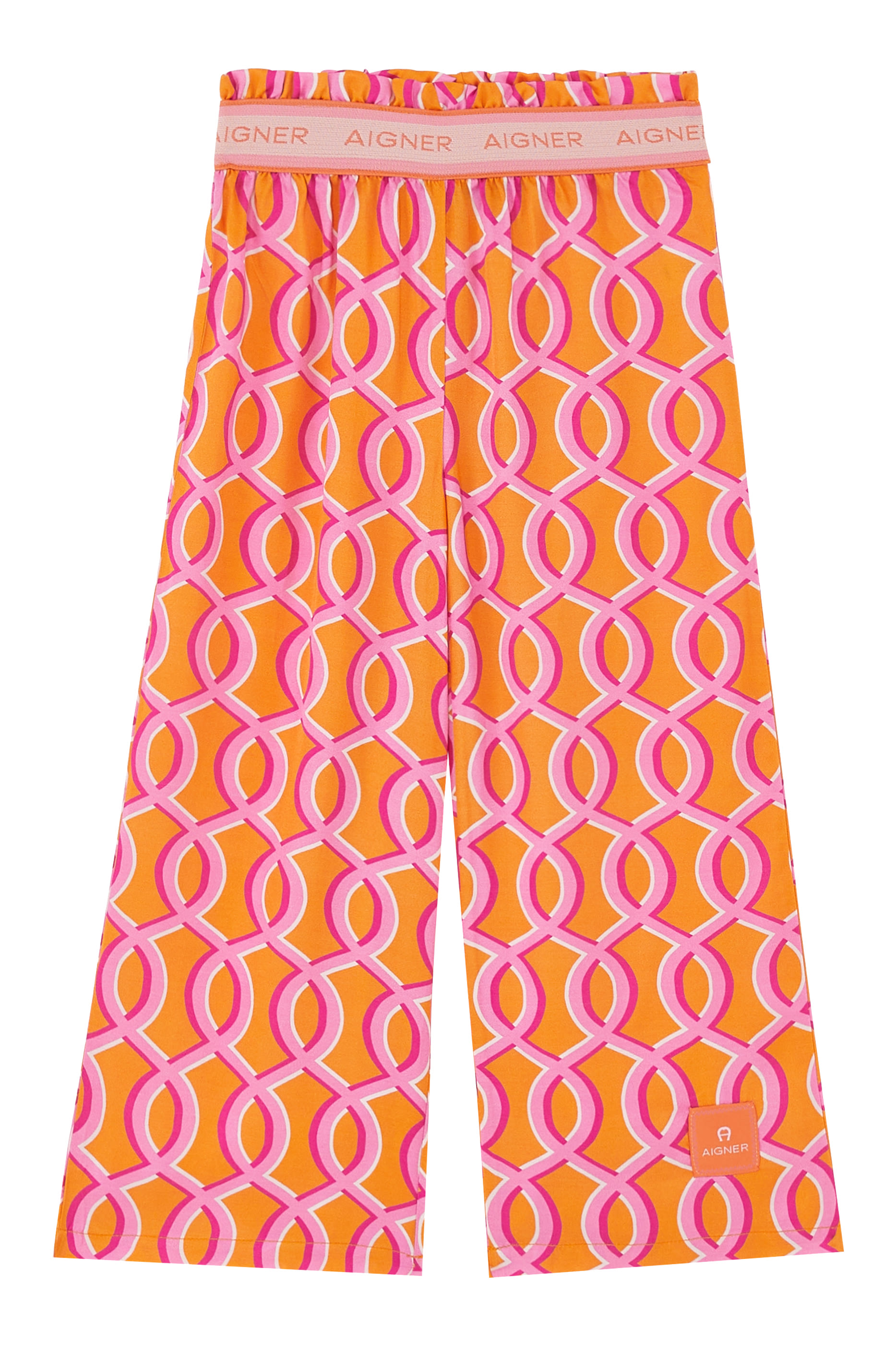 Kids Patterned Wide-Leg Trousers