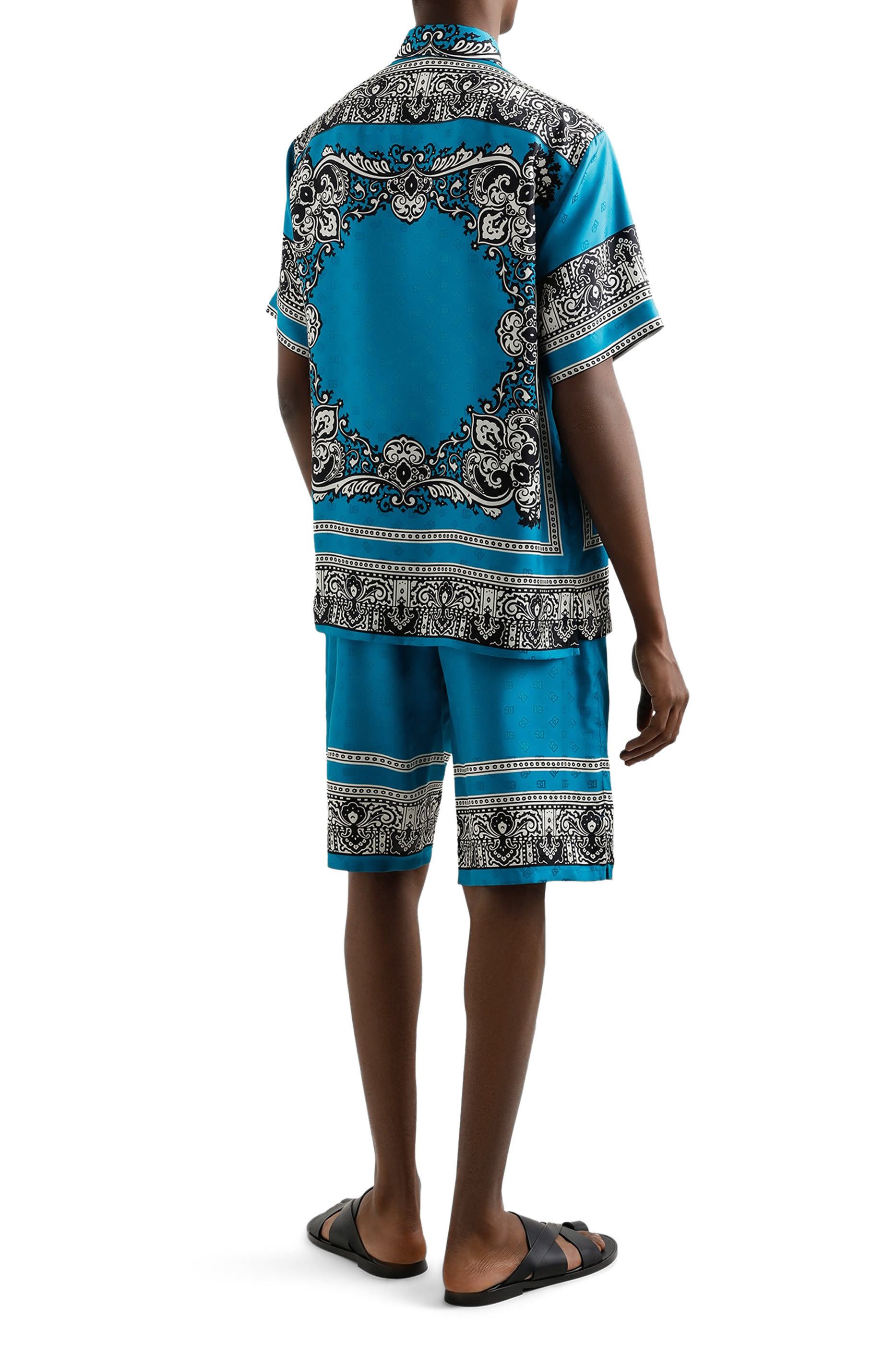 Bandanna-Print Silk Shorts