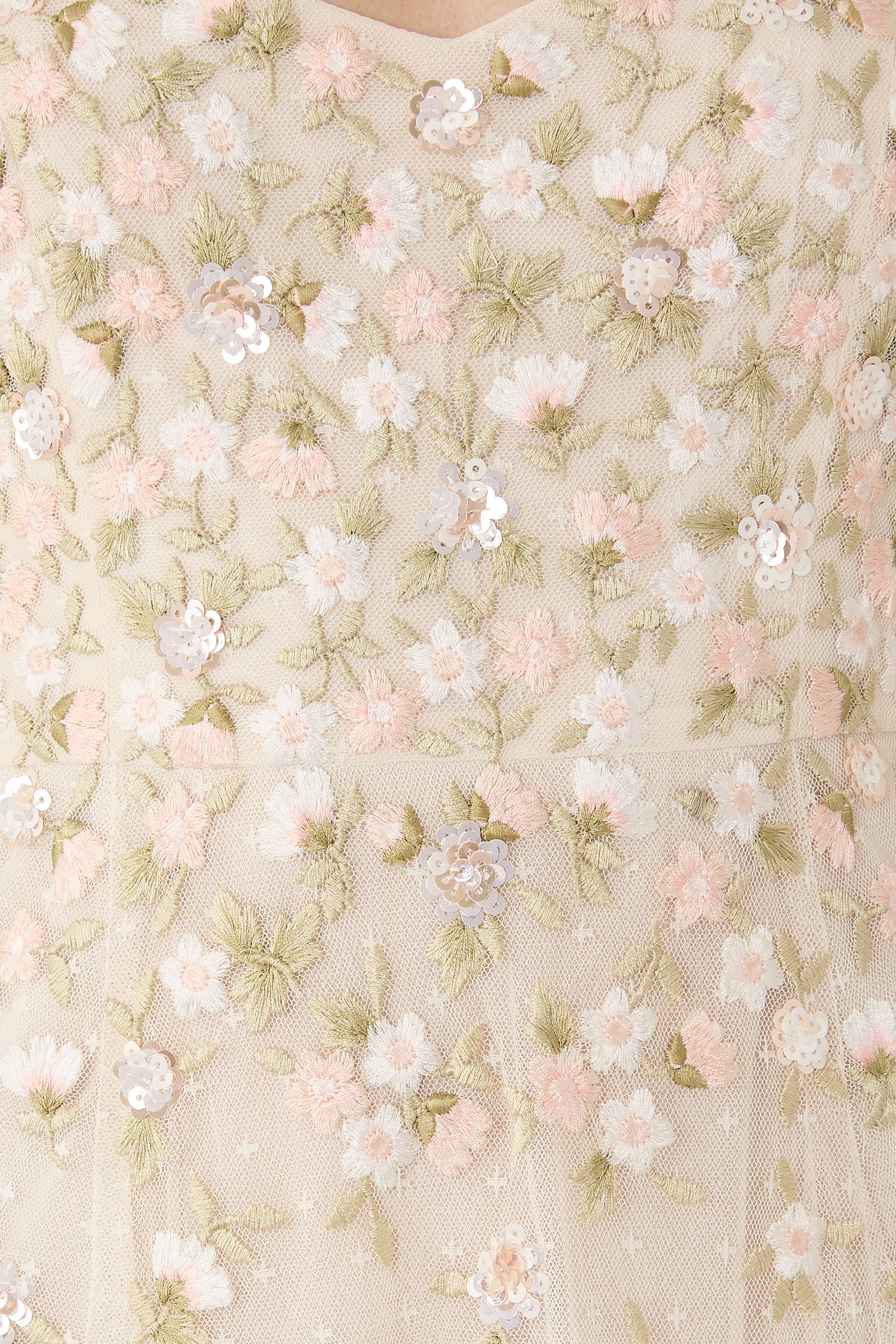 Meadow Ditsy Sweetheart Ankle Gown