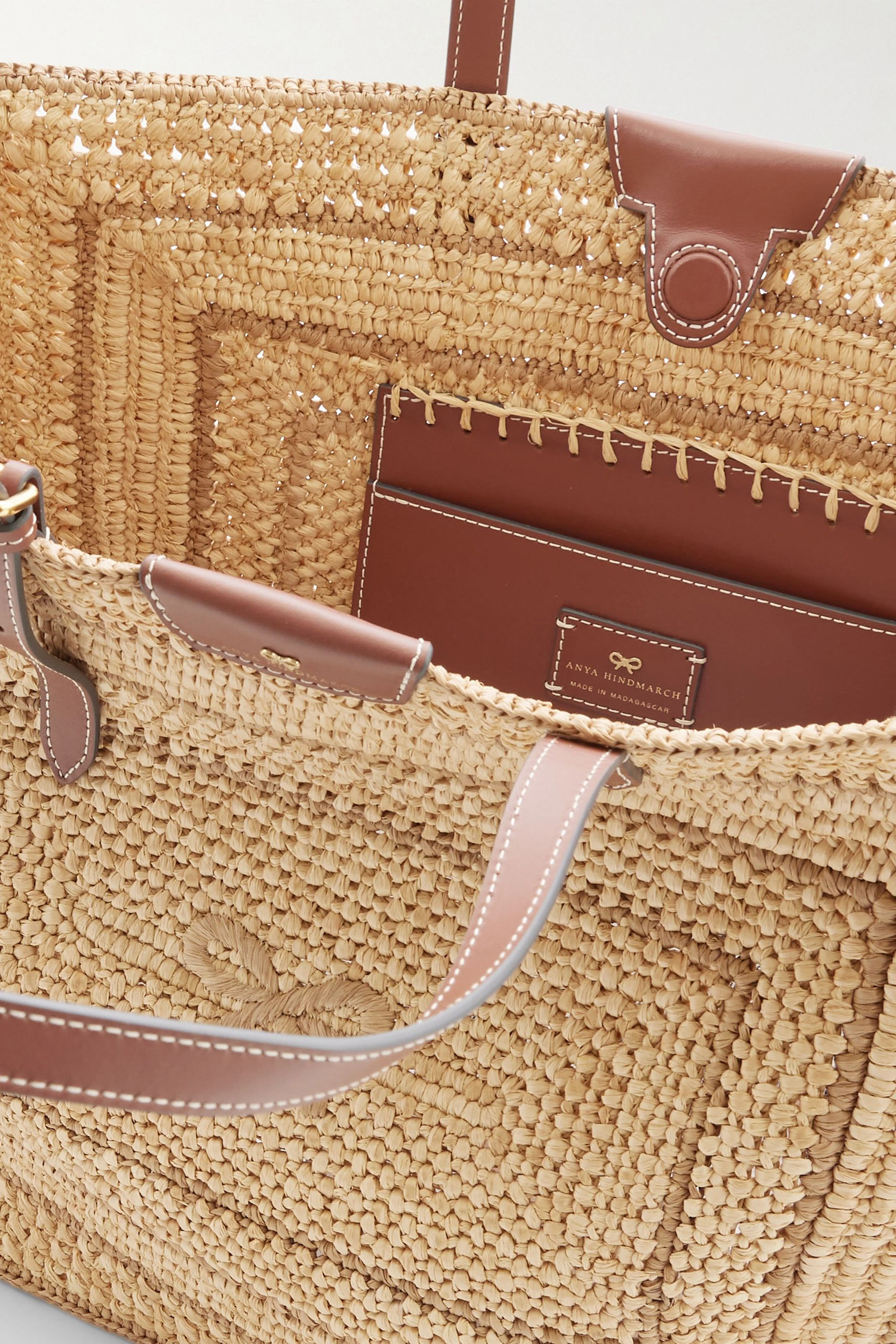 Raffia Bow Tote Bag