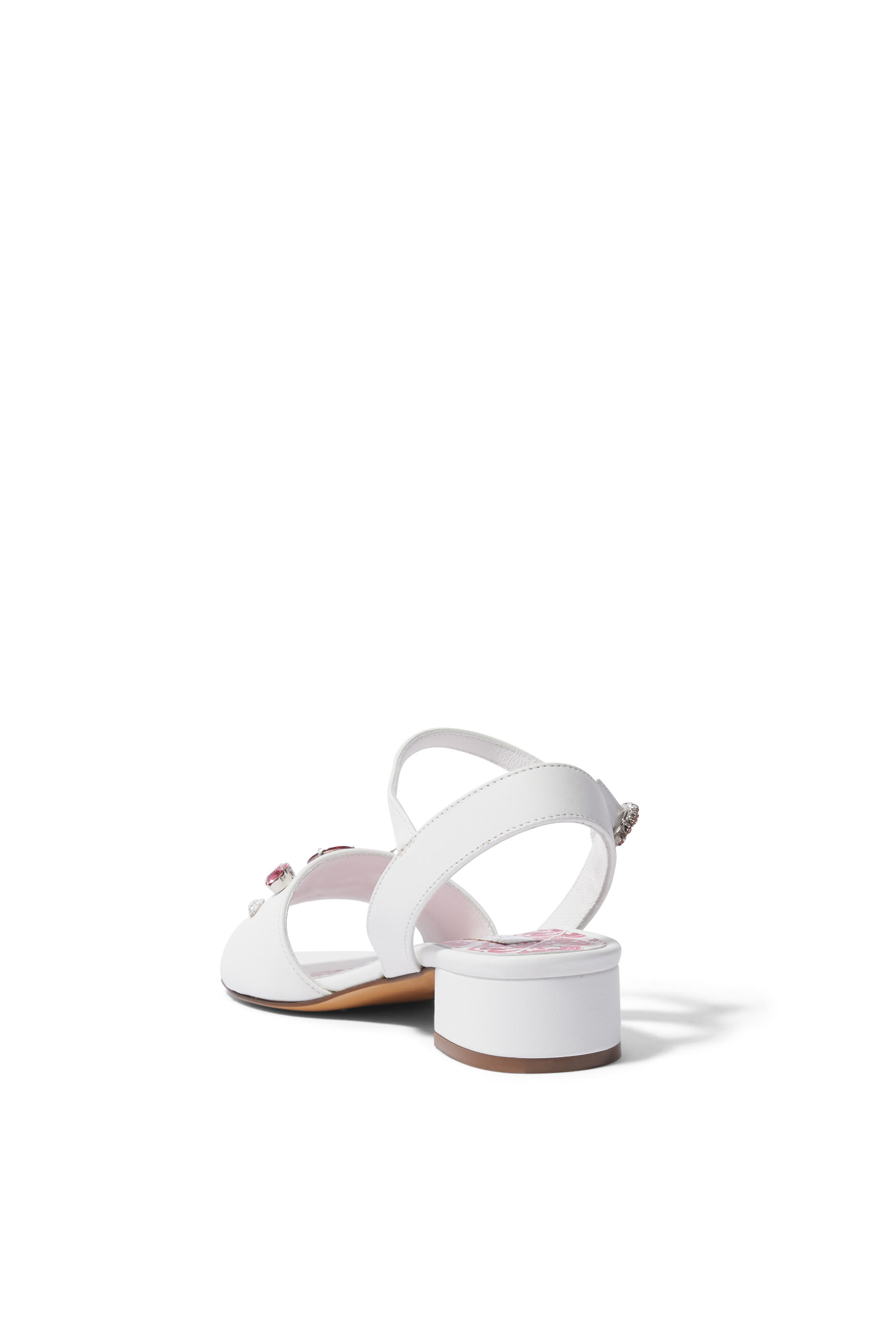 Kids Nappa Leather Jewel Sandals