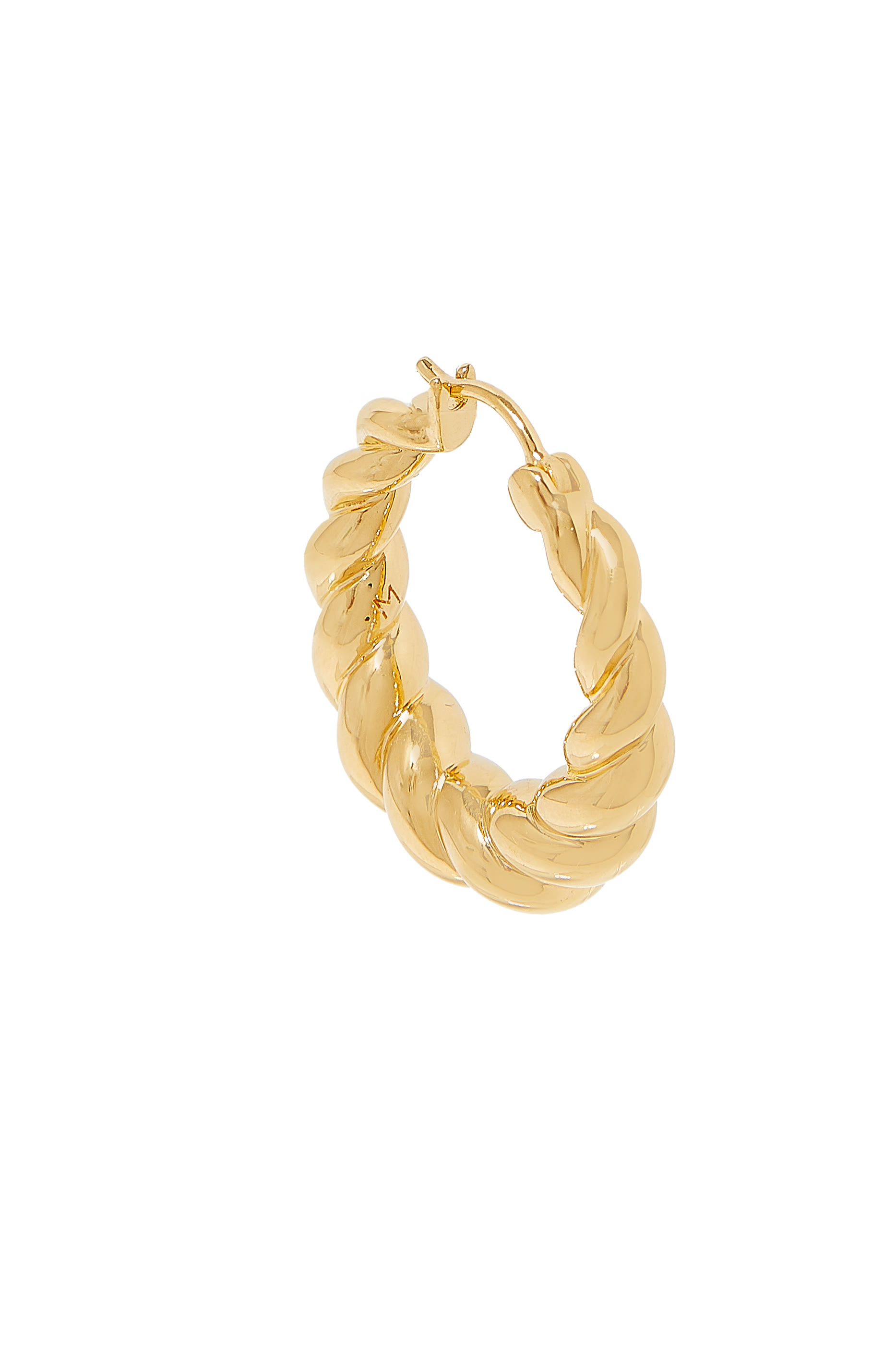 Twisted Tidal Medium Hoop Earrings, 18k Recycled Gold Plated on Brass