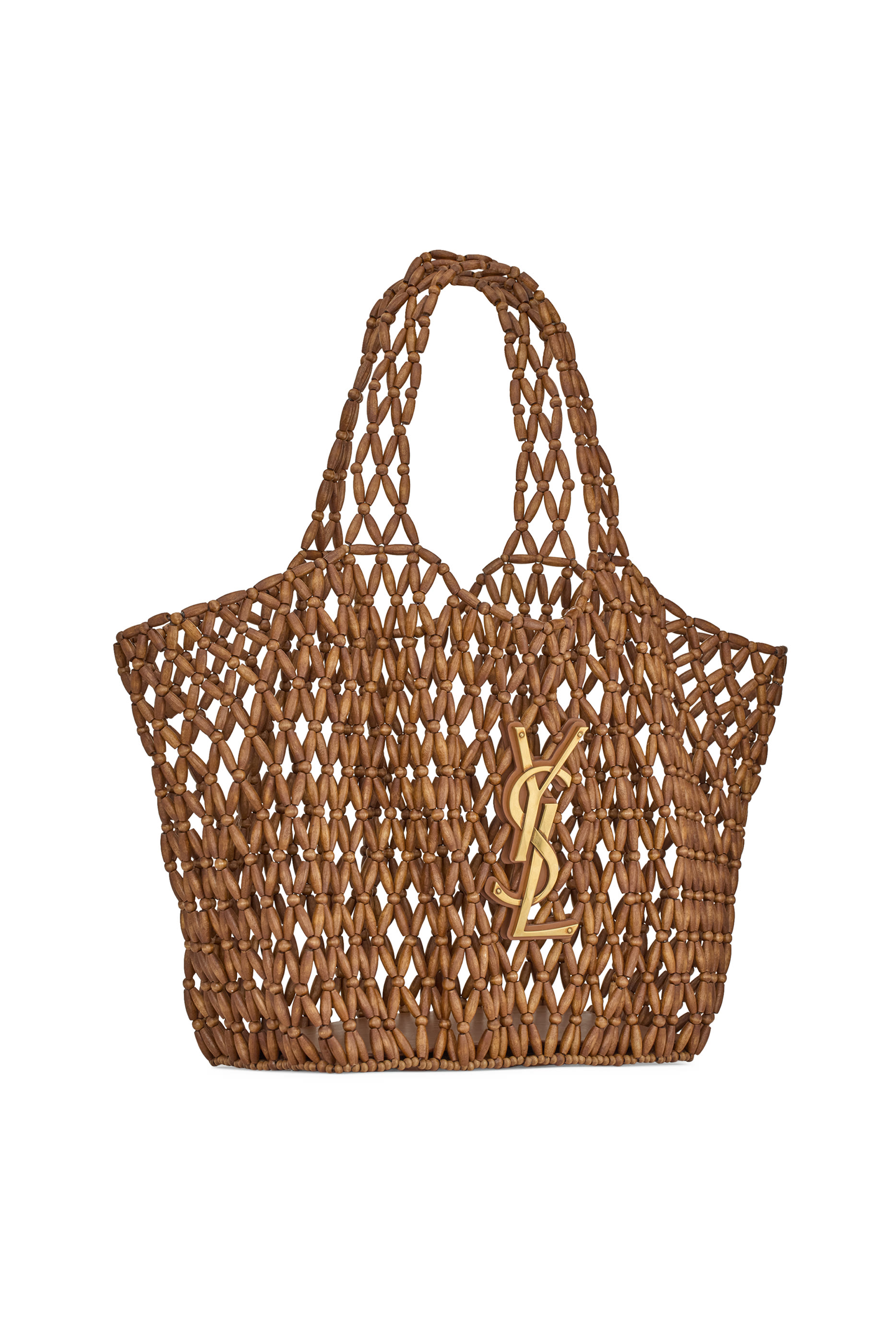 Icare Medium Bag in Wood Beads 
