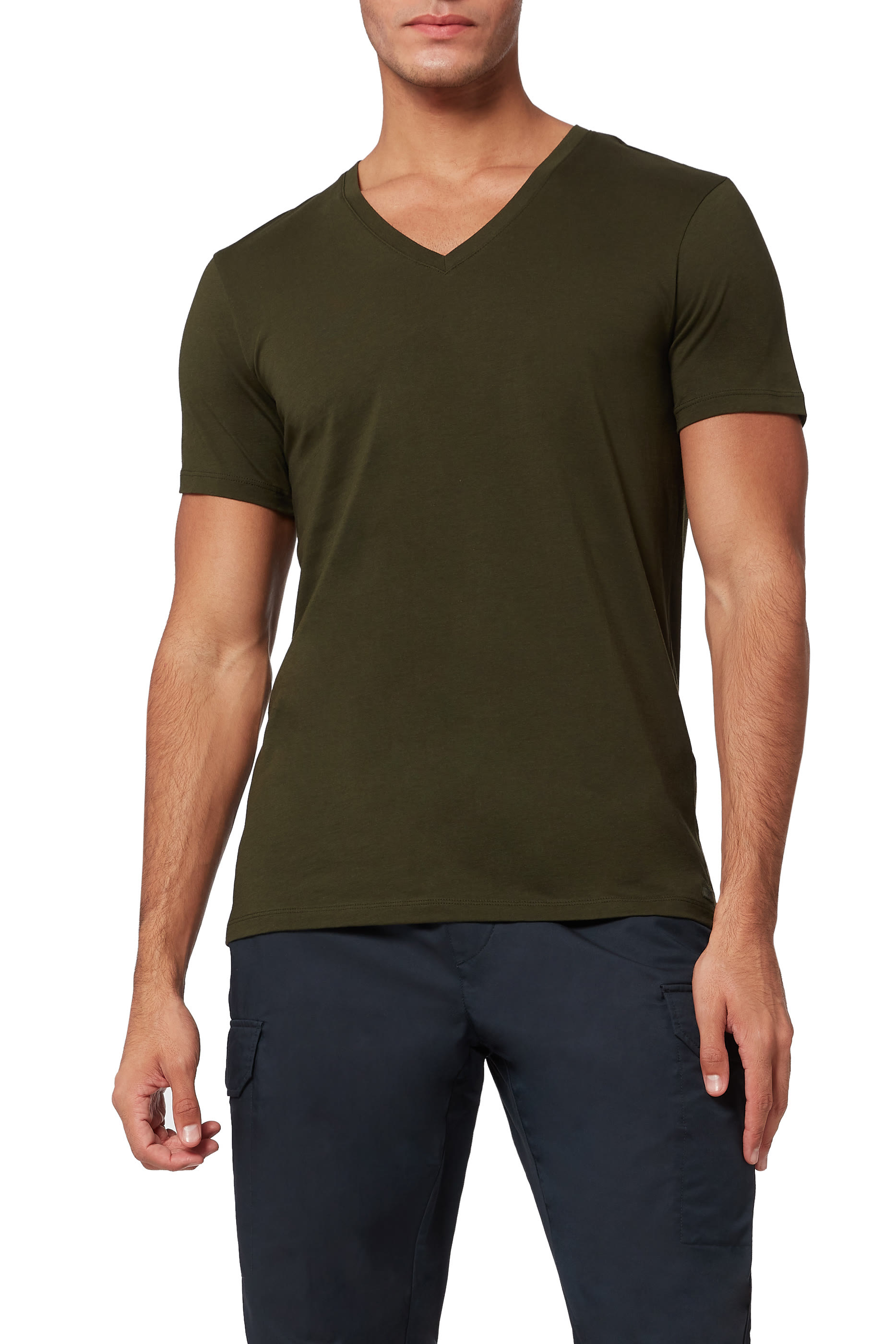 V-Neck Pima Cotton T-Shirt