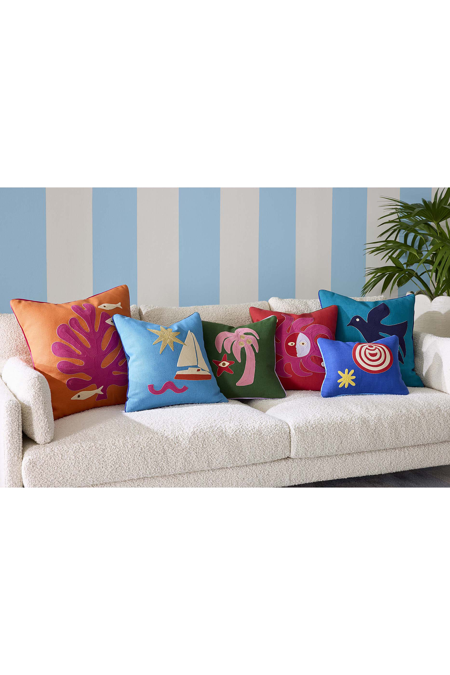 Playa Corded Coral Cushion