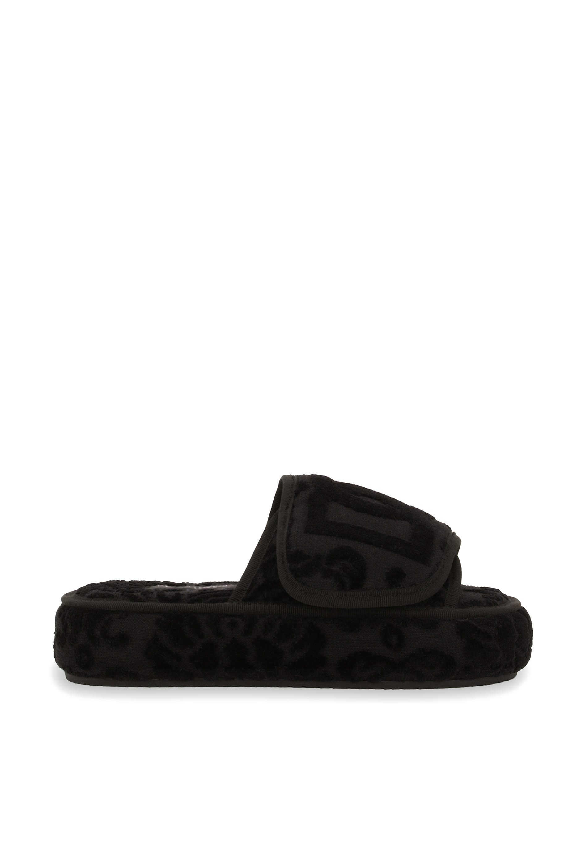 Jacquard Terry Cotton Plateau Slippers