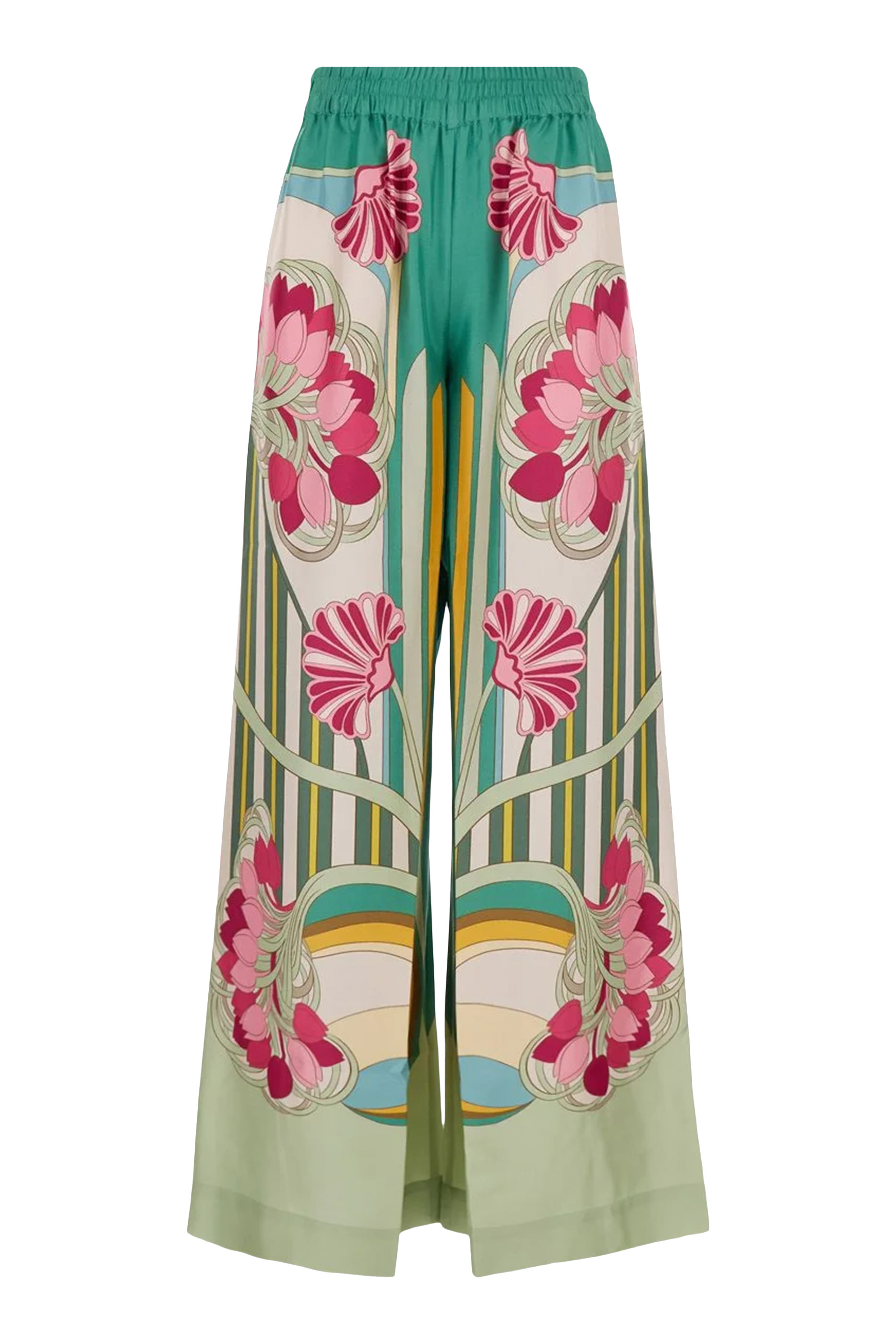 Floral Striped Trousers