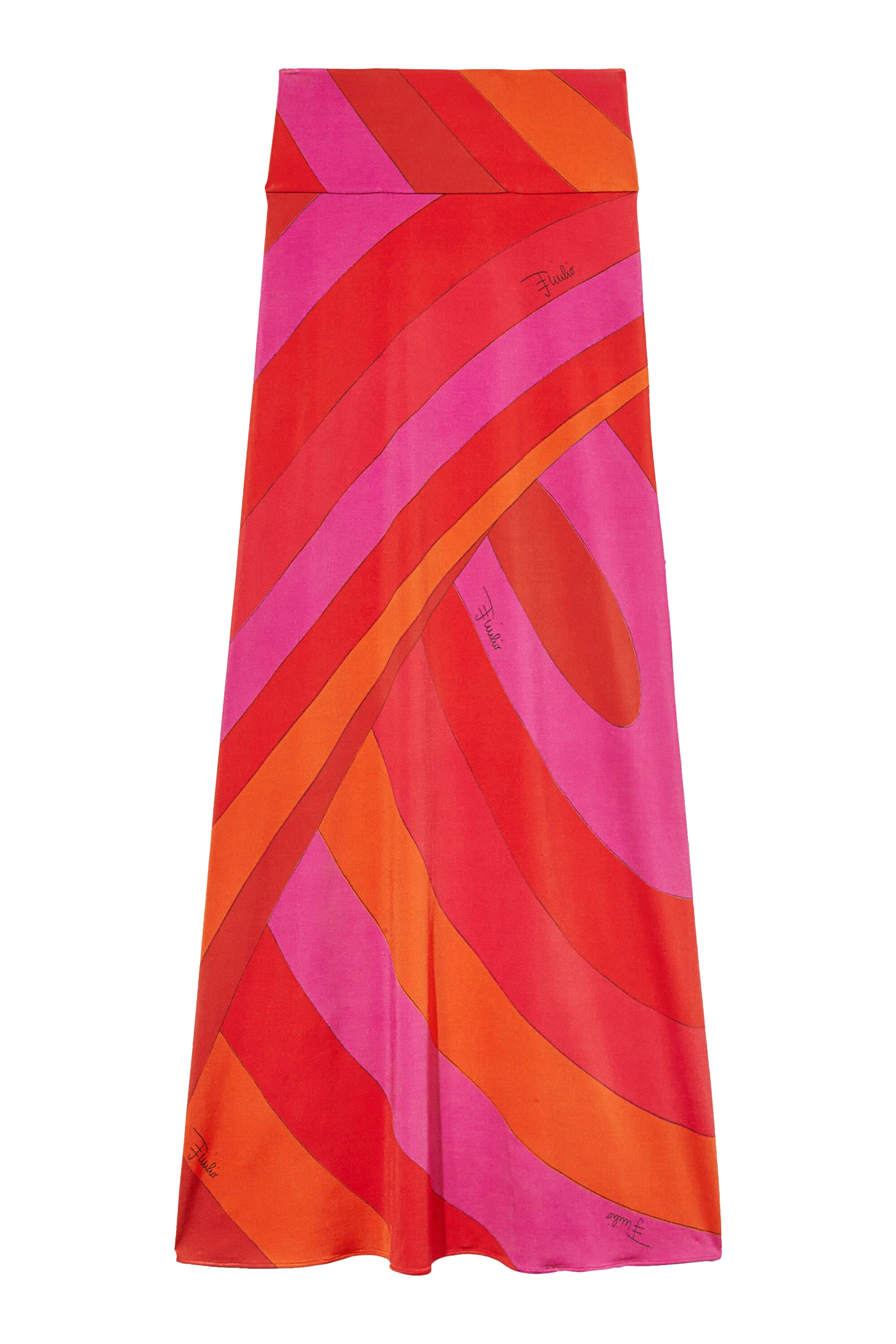 Iride-Print Long Skirt