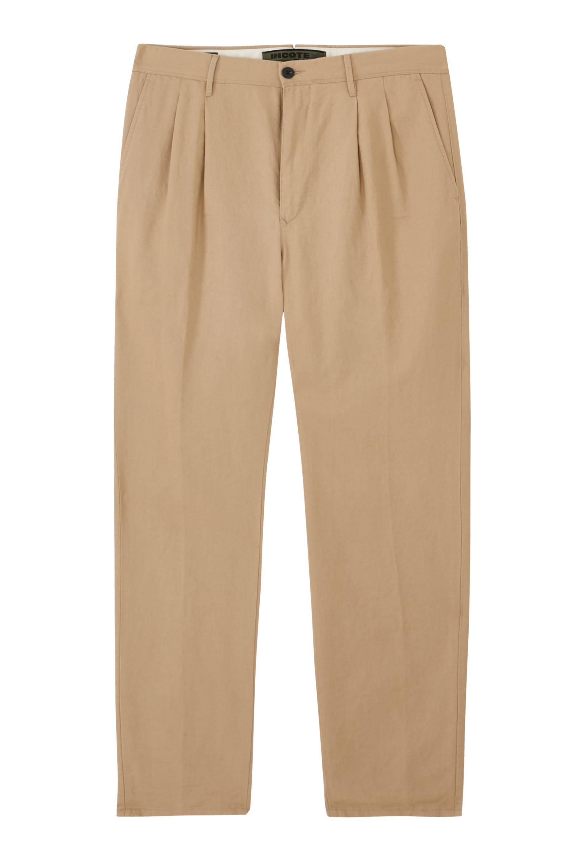 Incotex Tapered Fit Pleated Linen Slacks