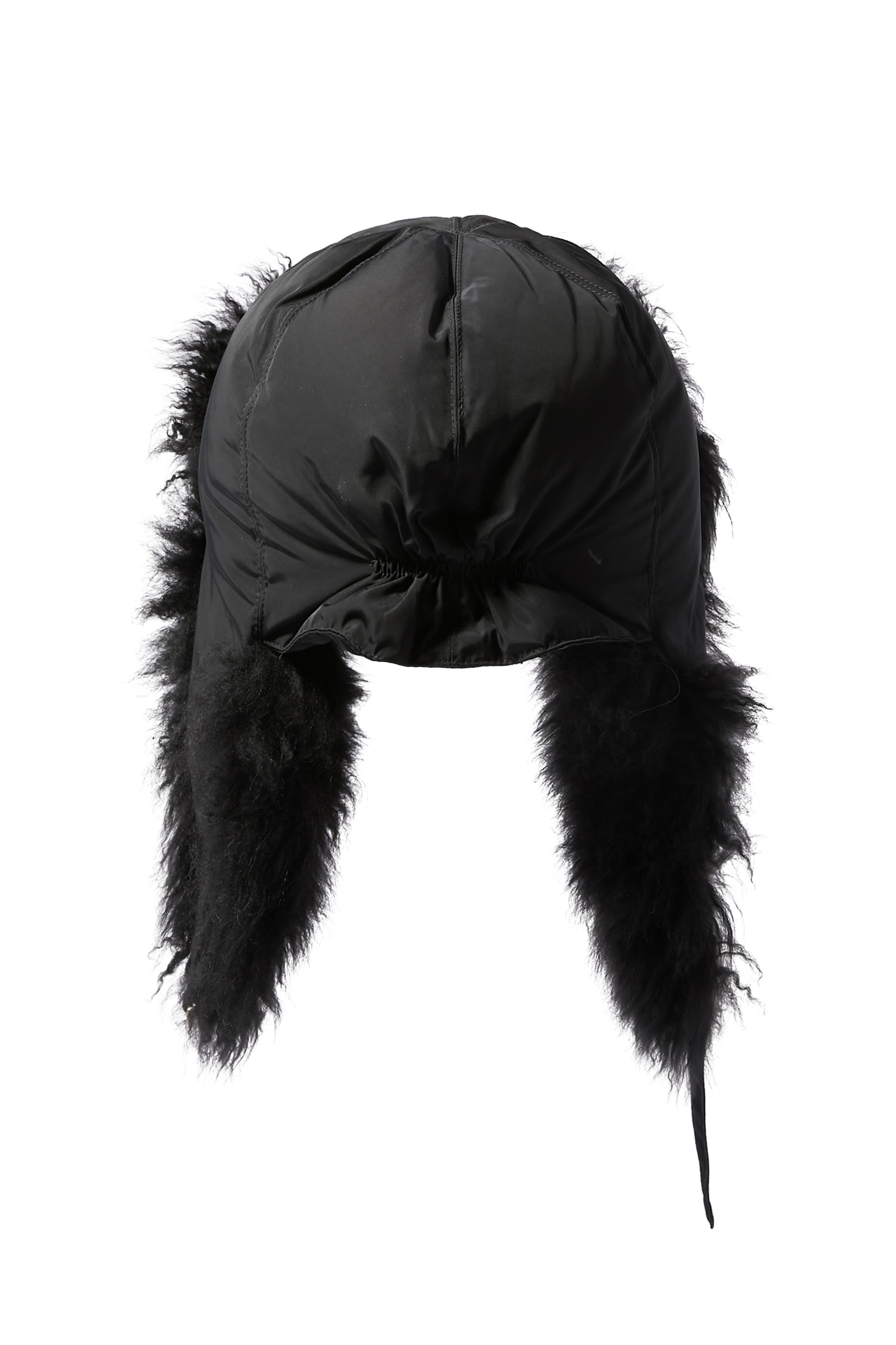 Ushanka in Quilted Technical Fabric with Fox Fur