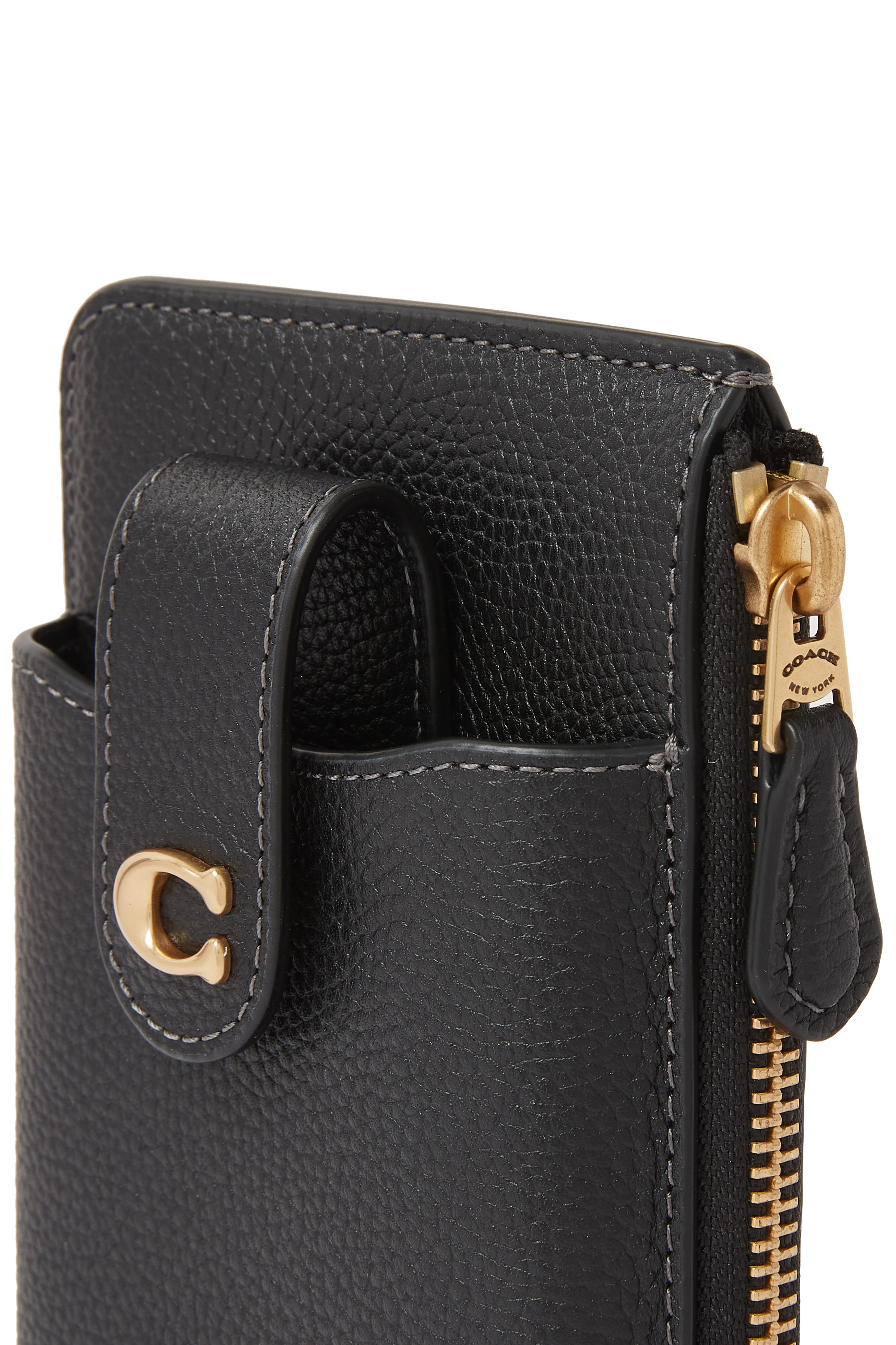 Essential Polished Pebble Leather Phone Wallet