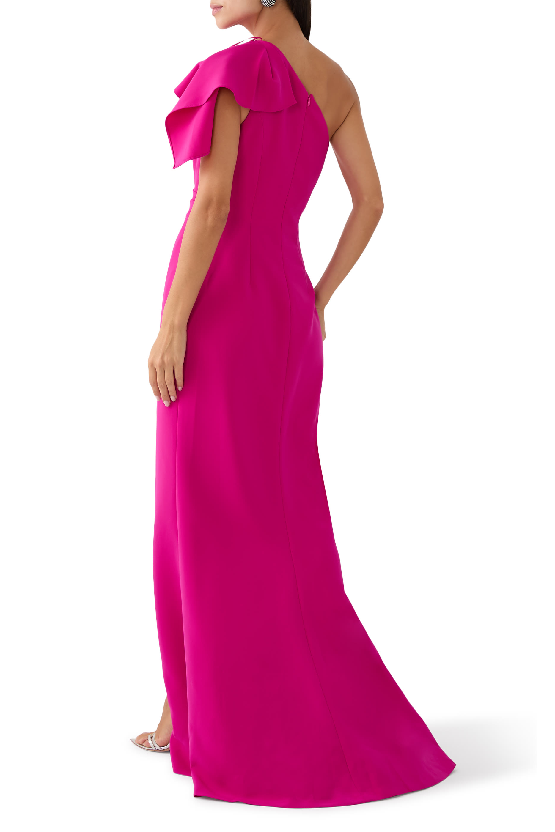 One-Shoulder Draped Gown