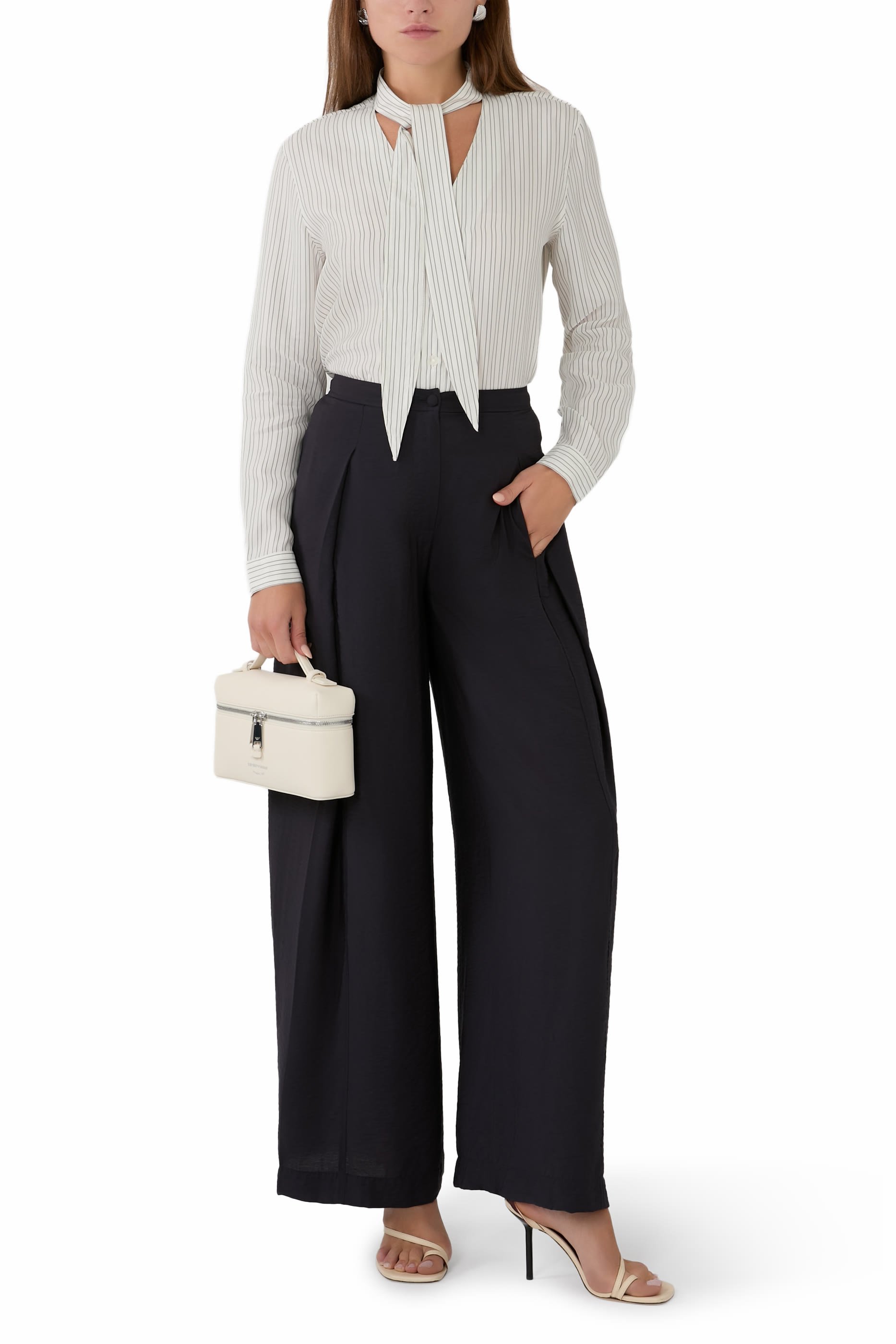 Fluid Techno Rayon Straight-Leg Trousers