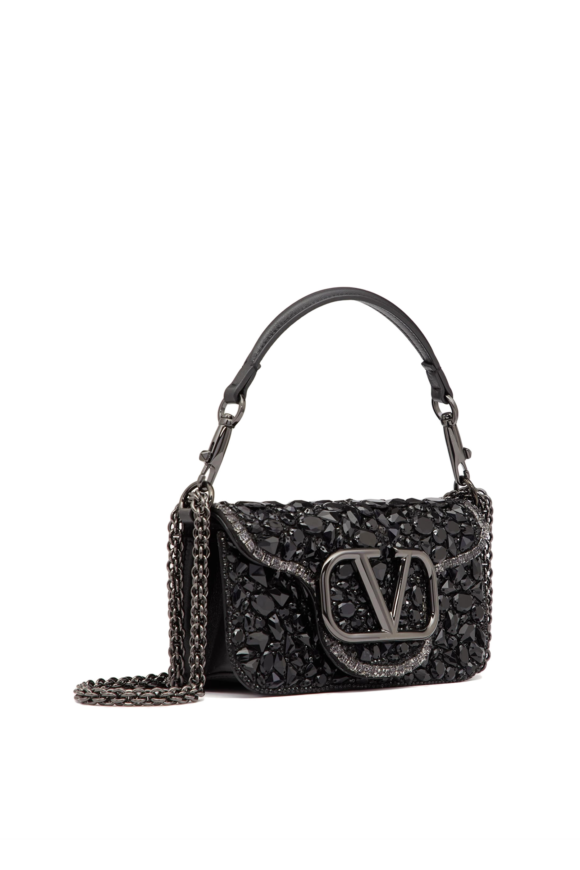 Valentino Garavani Small Sequin-Encrusted Loc&ograve; Shoulder Bag