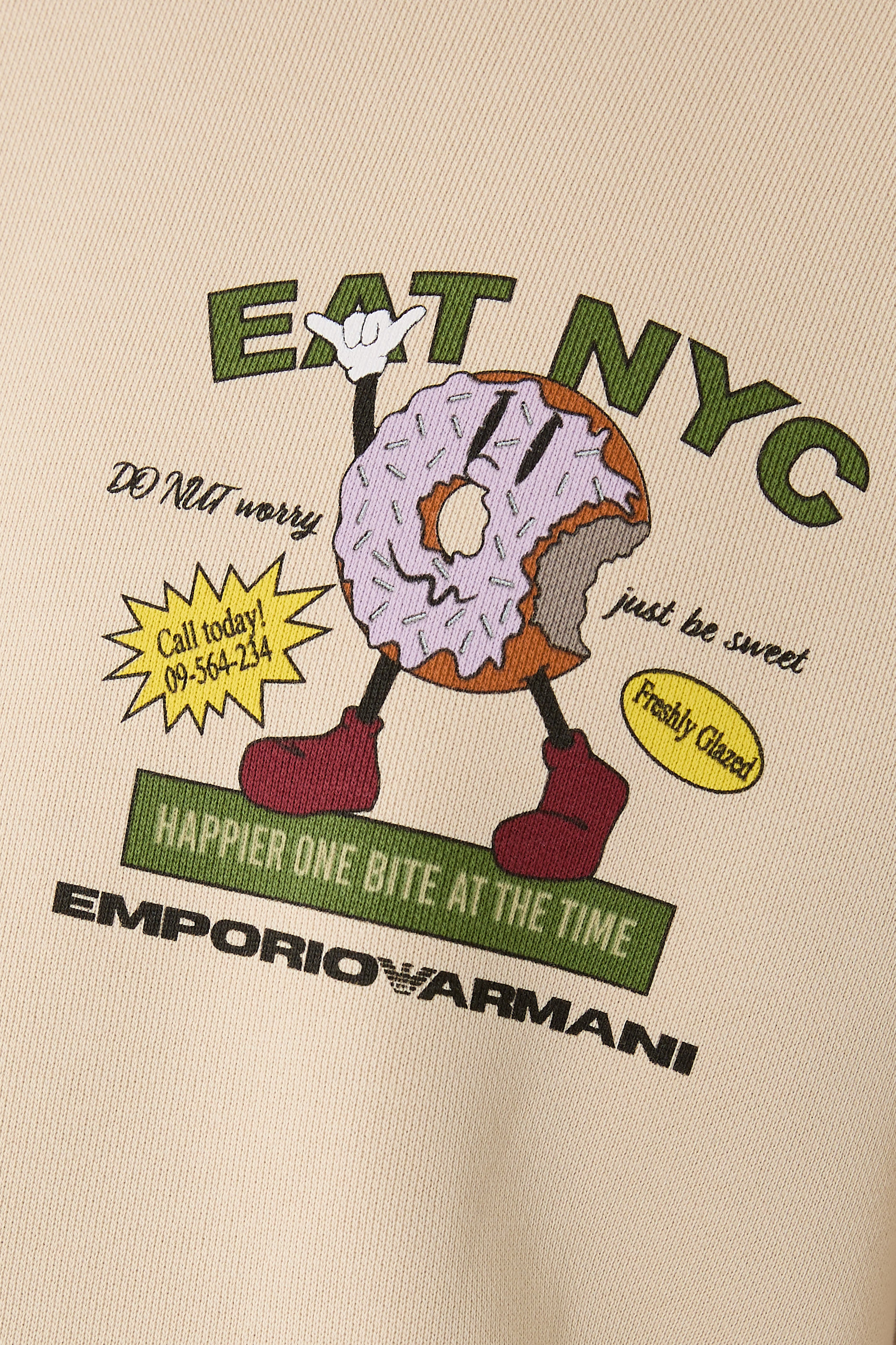 ASV New York Capsule Collection EAT NYC Print Jersey Hooded Sweatshirt