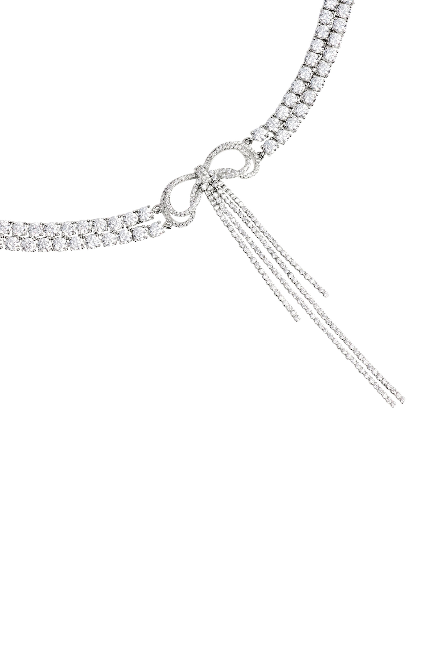 Double Crystal Bow Choker