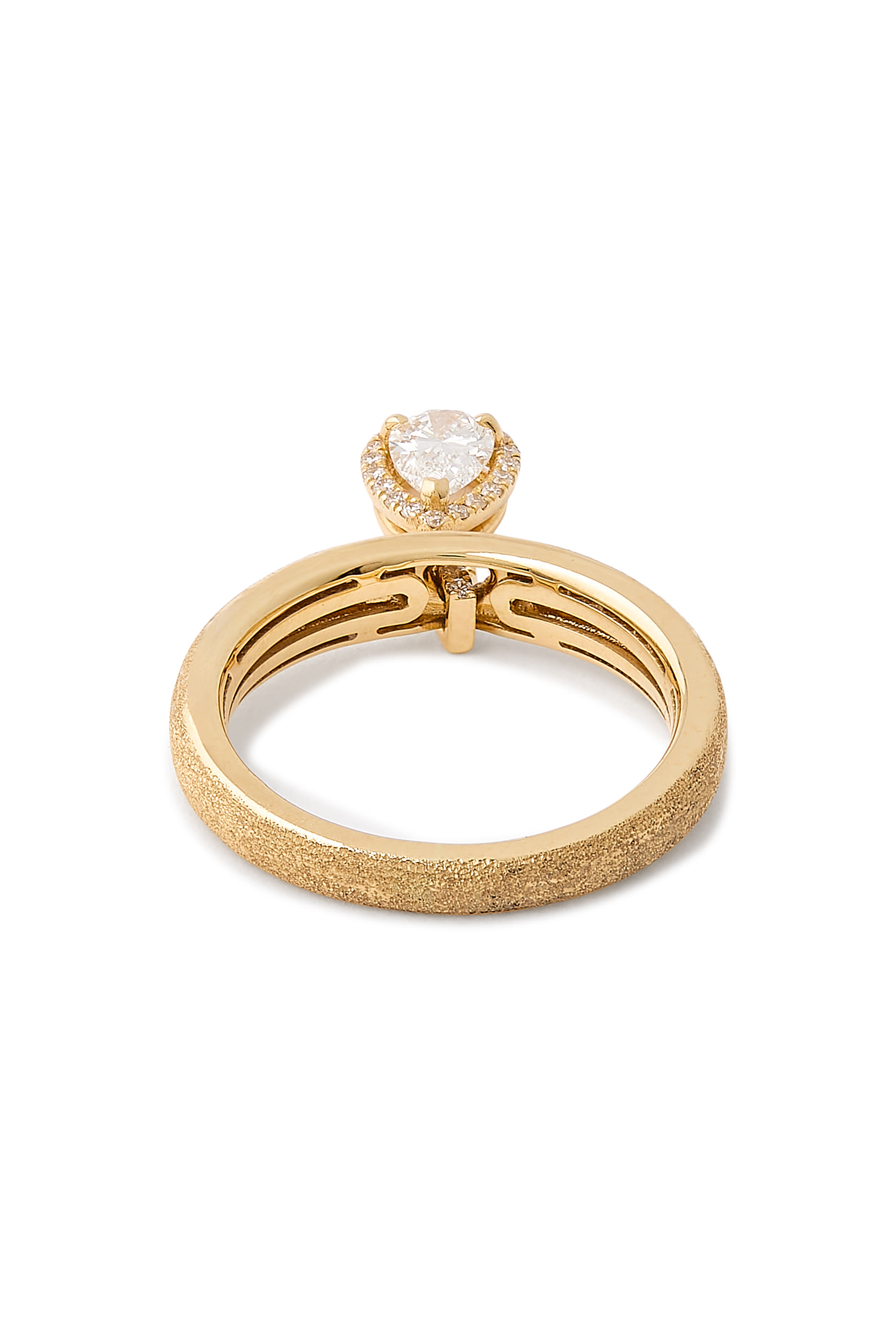 Dusted Chaines Ring, 18k Yellow Gold & Diamonds
