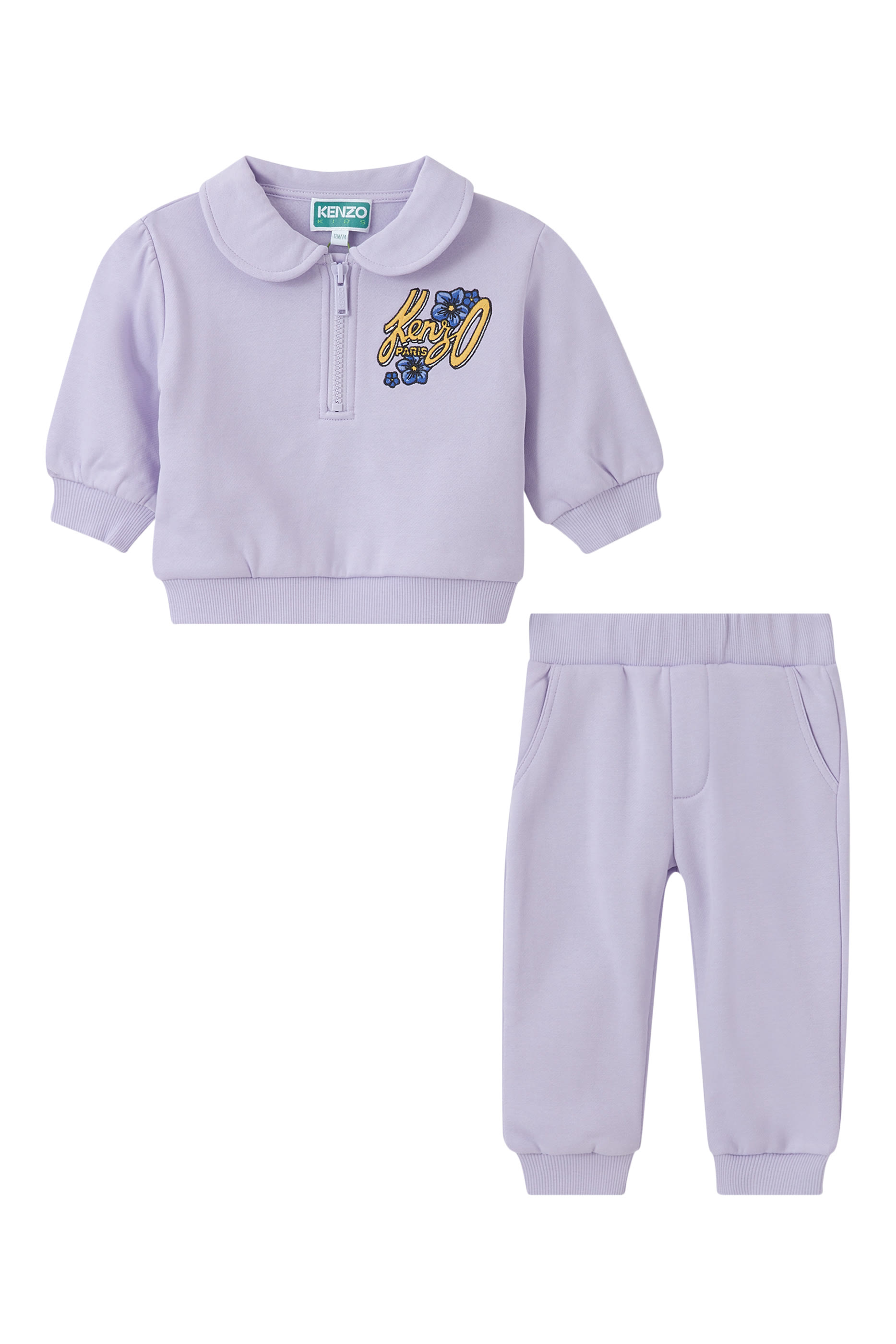 Kids Embroidered Sweater and Trousers Set